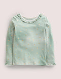 Sparkly Ruffle Pointelle Top-Ivory/Csarite Star