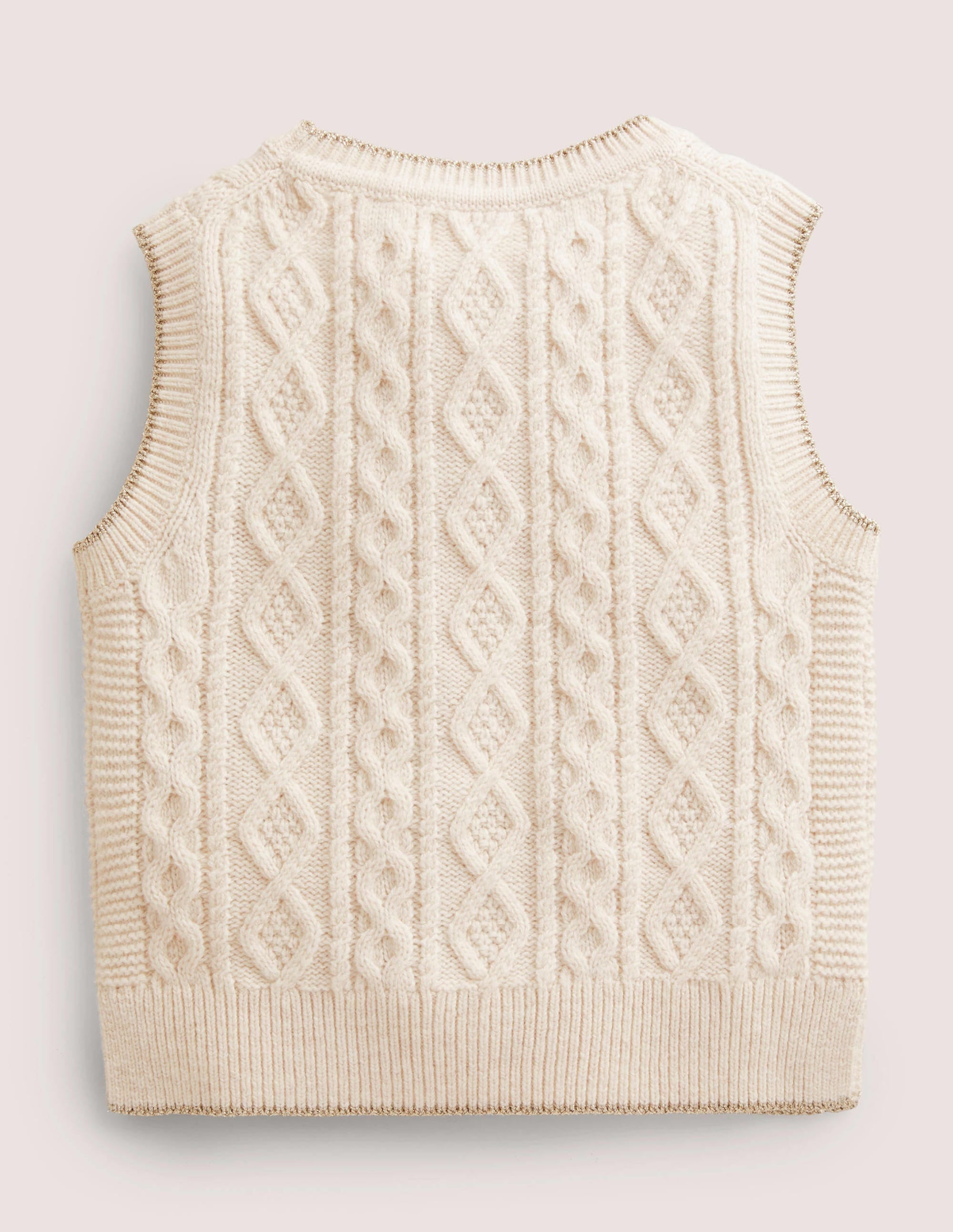 Knitted Tank Top-Ecru Marl - Image 2
