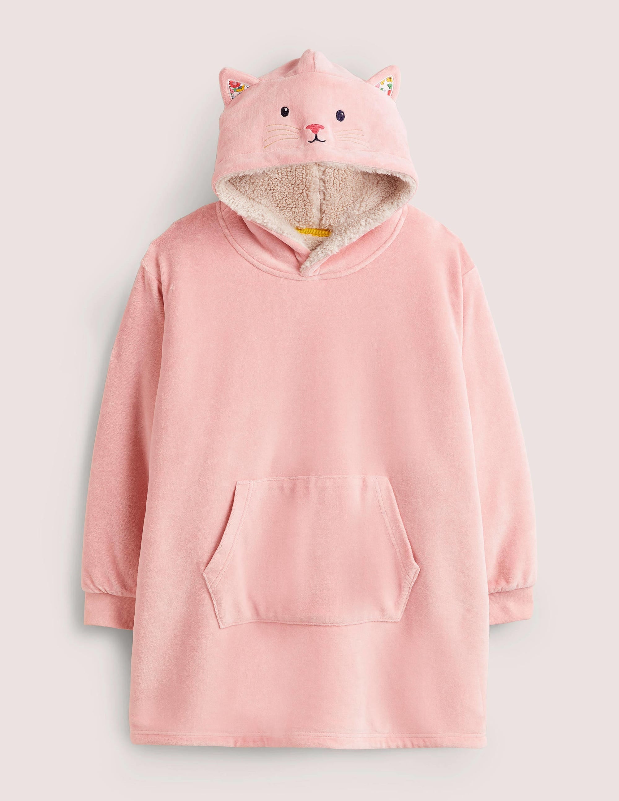 Kuscheliger Hoodie-Delfinrosa, Katze - Image 1