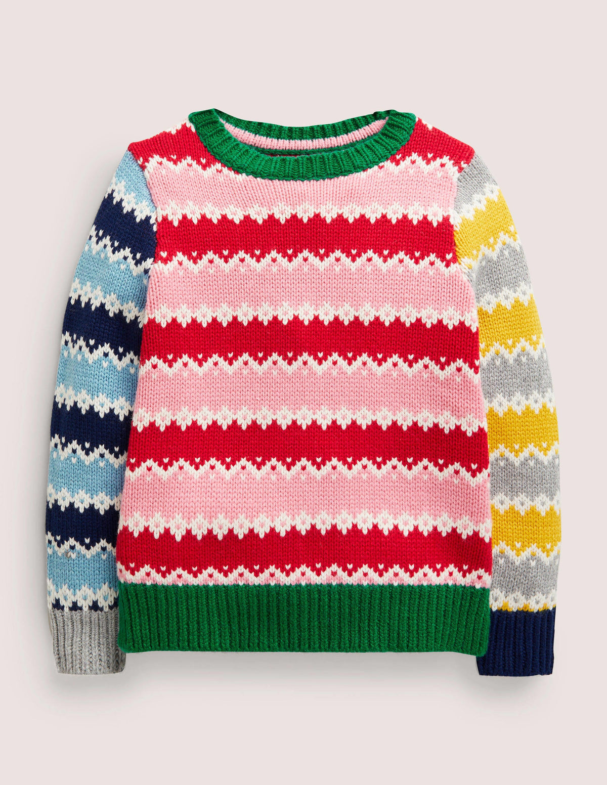 Gemusterter Pullover-Bunt, Mustermix-1