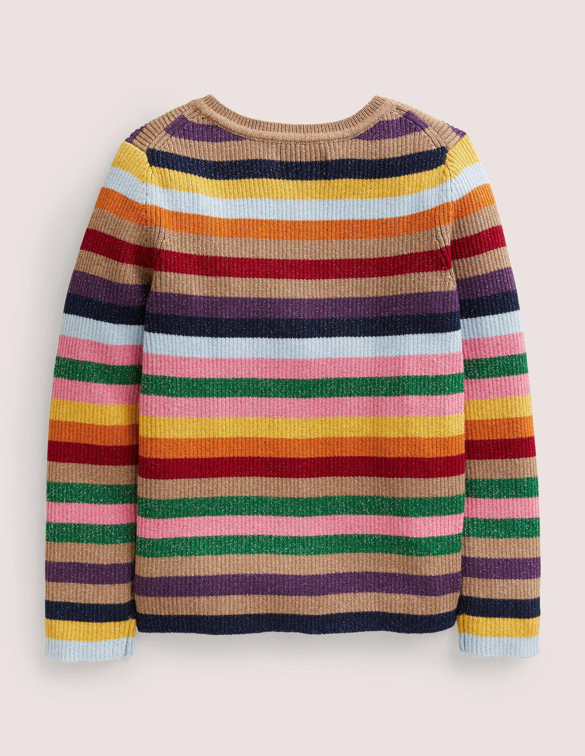 Strickjacke mit Glitzer und Streifen-Bunte Streifen Glitzer-2