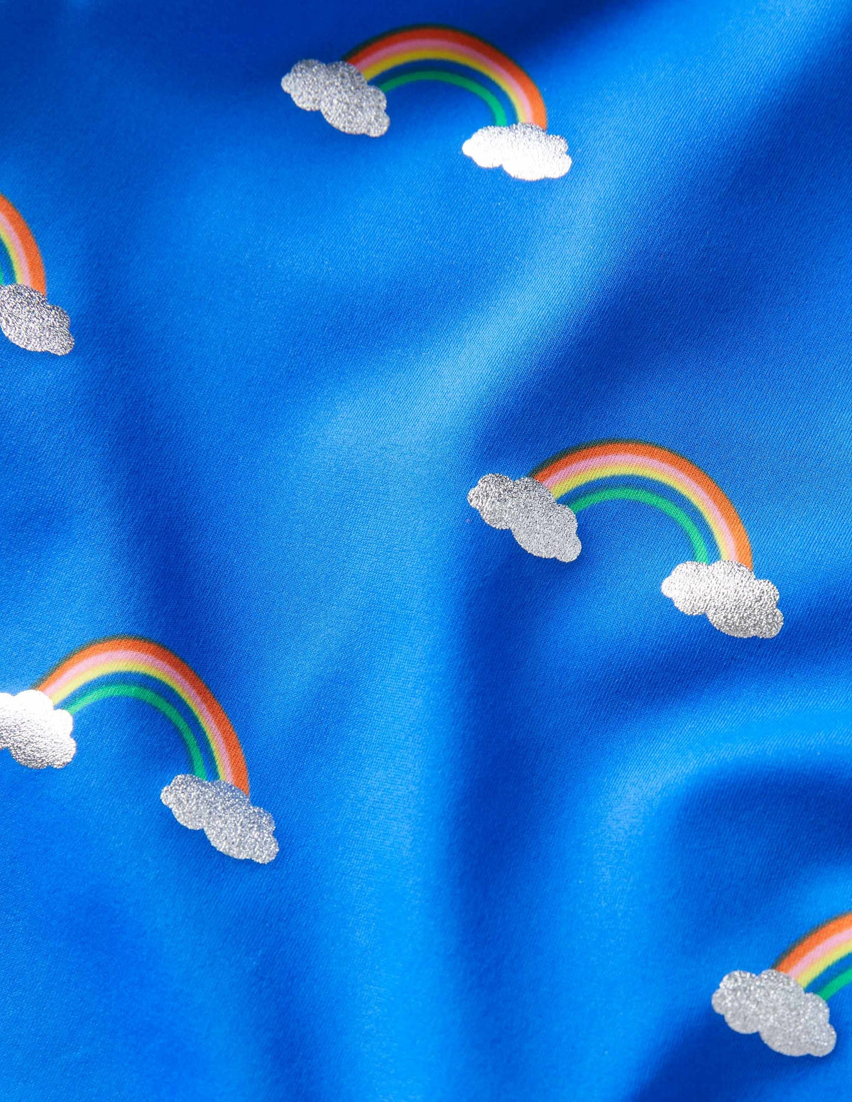 Cross-back Printed Swimsuit-Cabana Blue Rainbow Clouds - Image 3