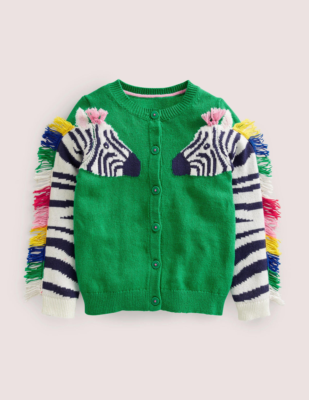 Fröhlicher Cardigan-Paprikagrün, Zebra - Image 1