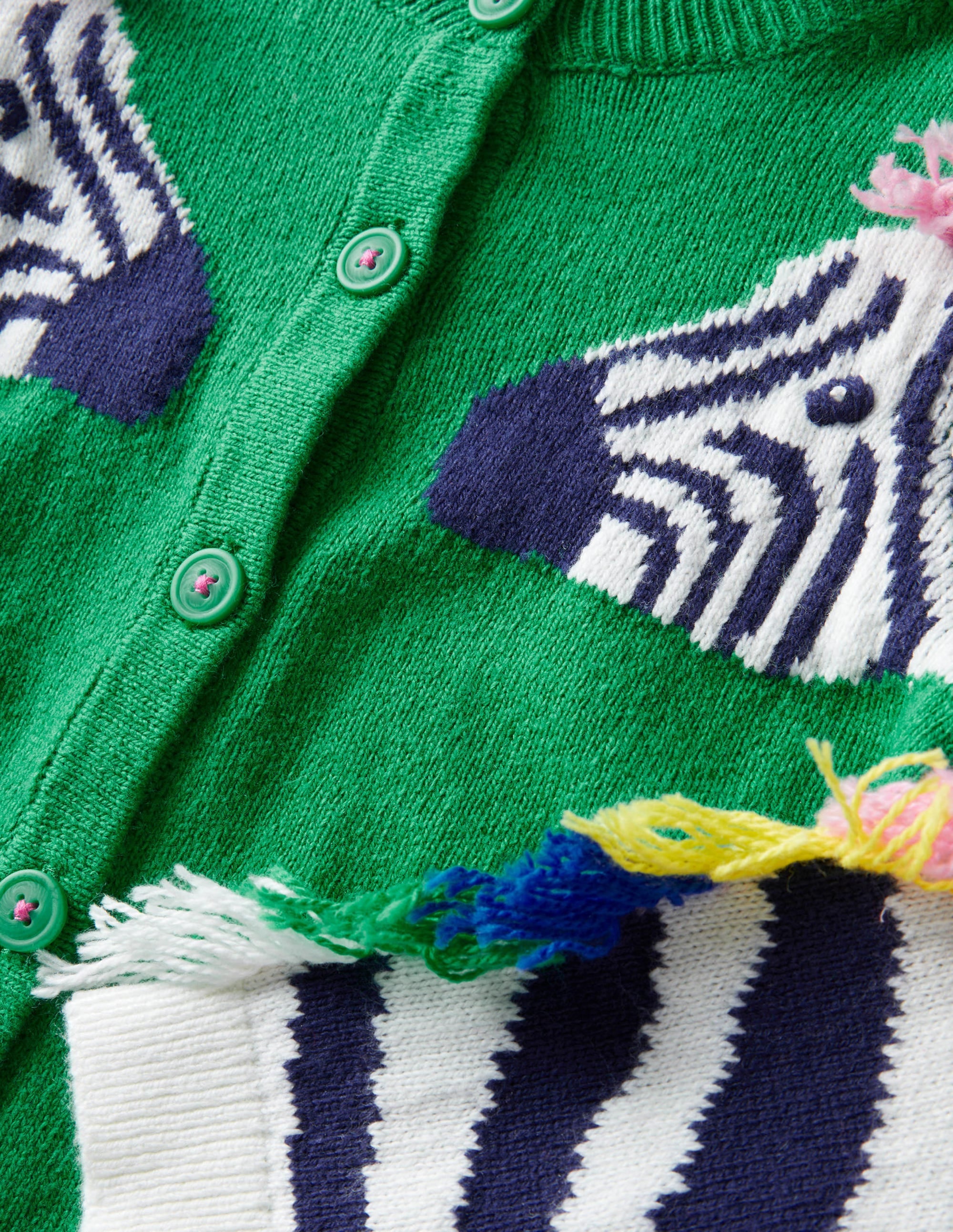 Fröhlicher Cardigan-Paprikagrün, Zebra - Image 3
