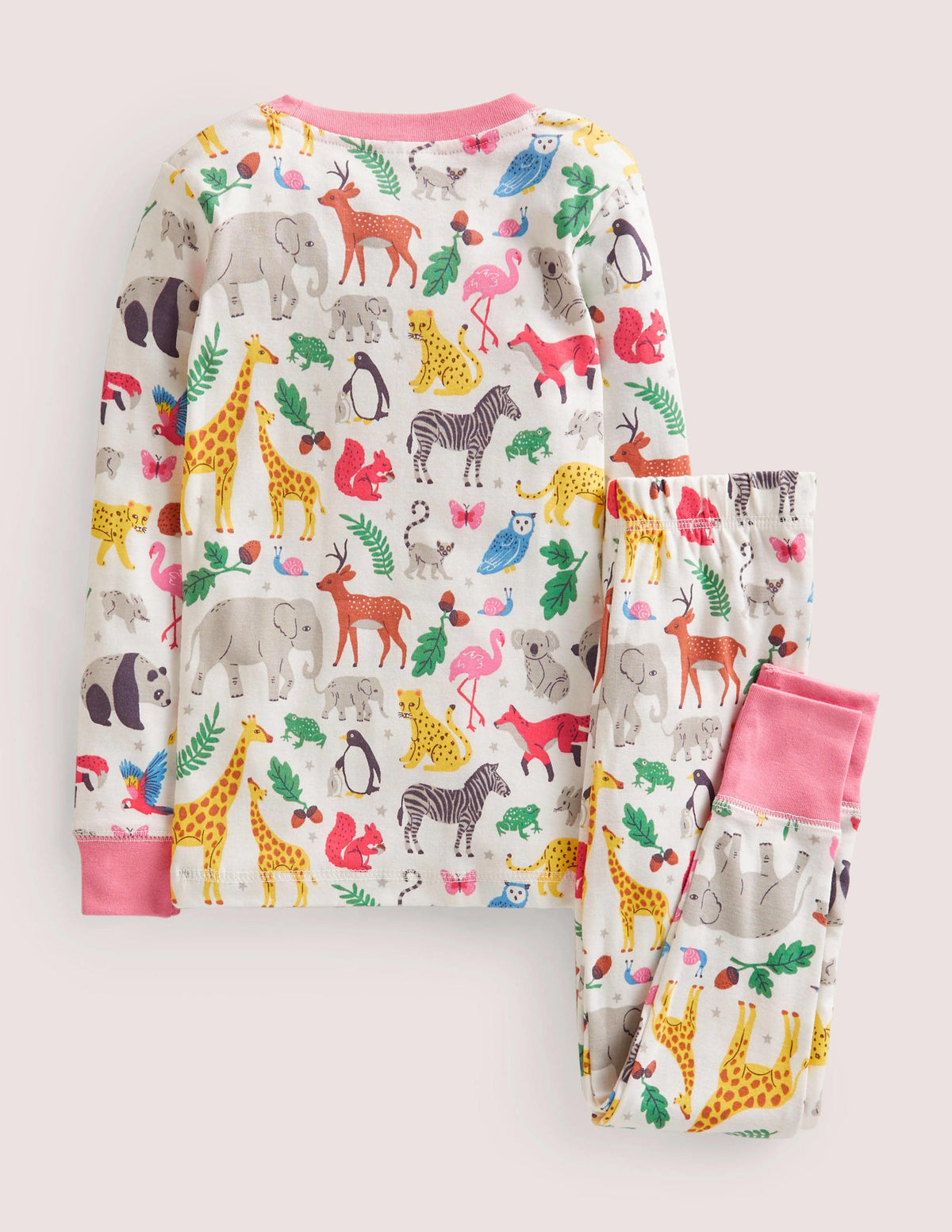 Langer Schlafanzug mit anliegender Passform-Bunt, Tiere der Welt-2