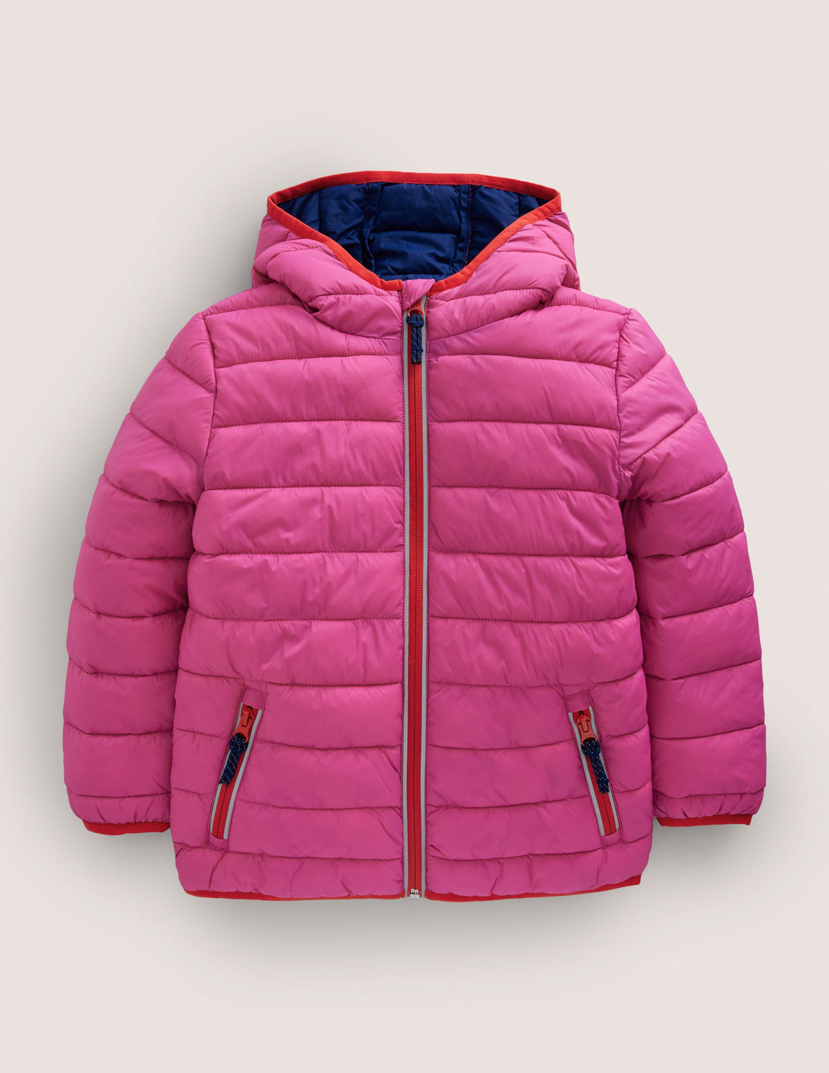 Bequeme wattierte Jacke zum Verstauen-Rosarot-1