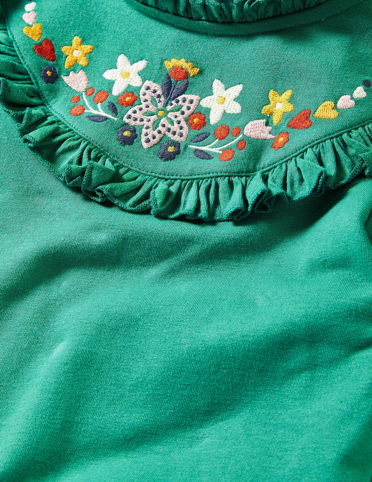 Sweatshirt-Kleid mit Stickerei-Waldgrün - Image 3