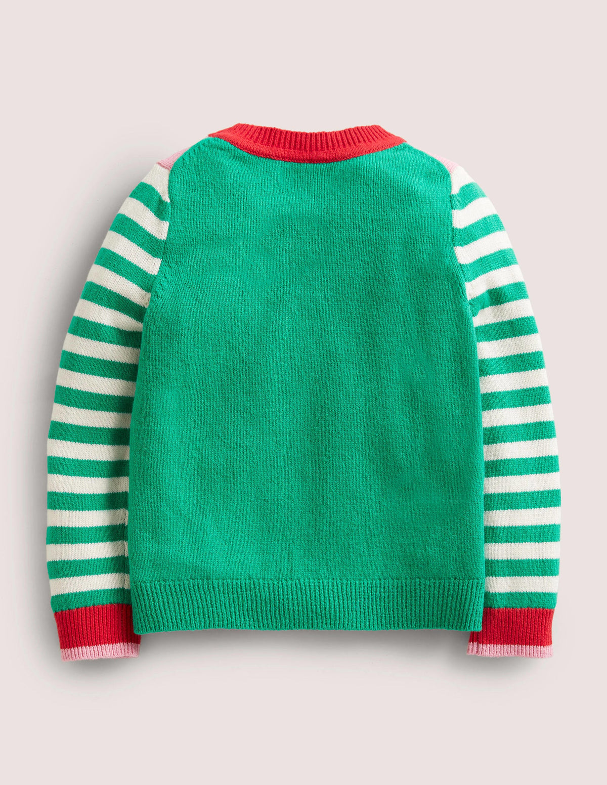 Green Stripe Elf Pompom Christmas Jumper-Lutin poivron vert-2