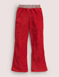 Weit ausgestellte Hose mit Glitzertaille-Rotbraun