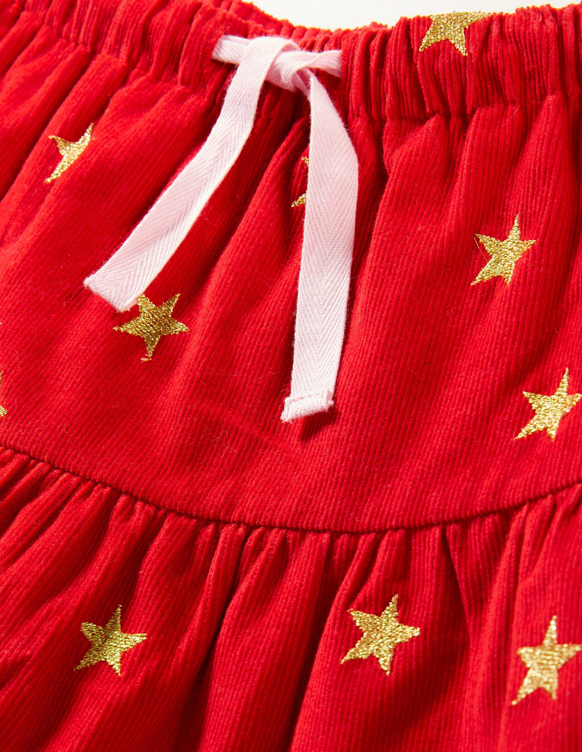 Bestickter Midi-Tellerrock-Rockabilly-Rot - Image 3
