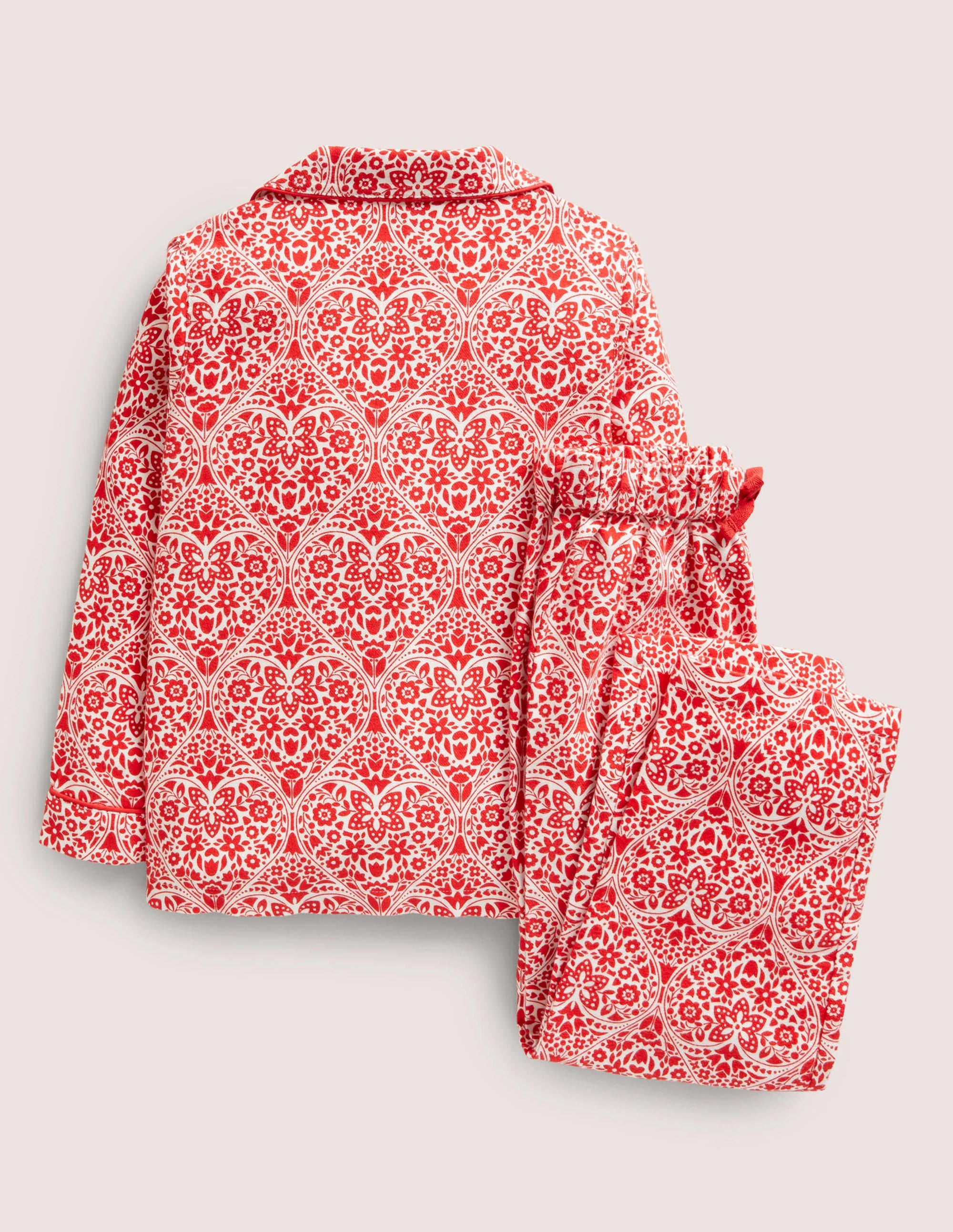 Pyjama tissé Mini-moi-Cœurs folk rouge rockabilly - Image 2