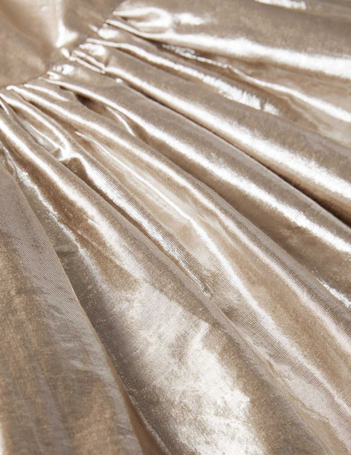 Metallic Gold Bow Party Dress-Gold-Metallic - Image 3