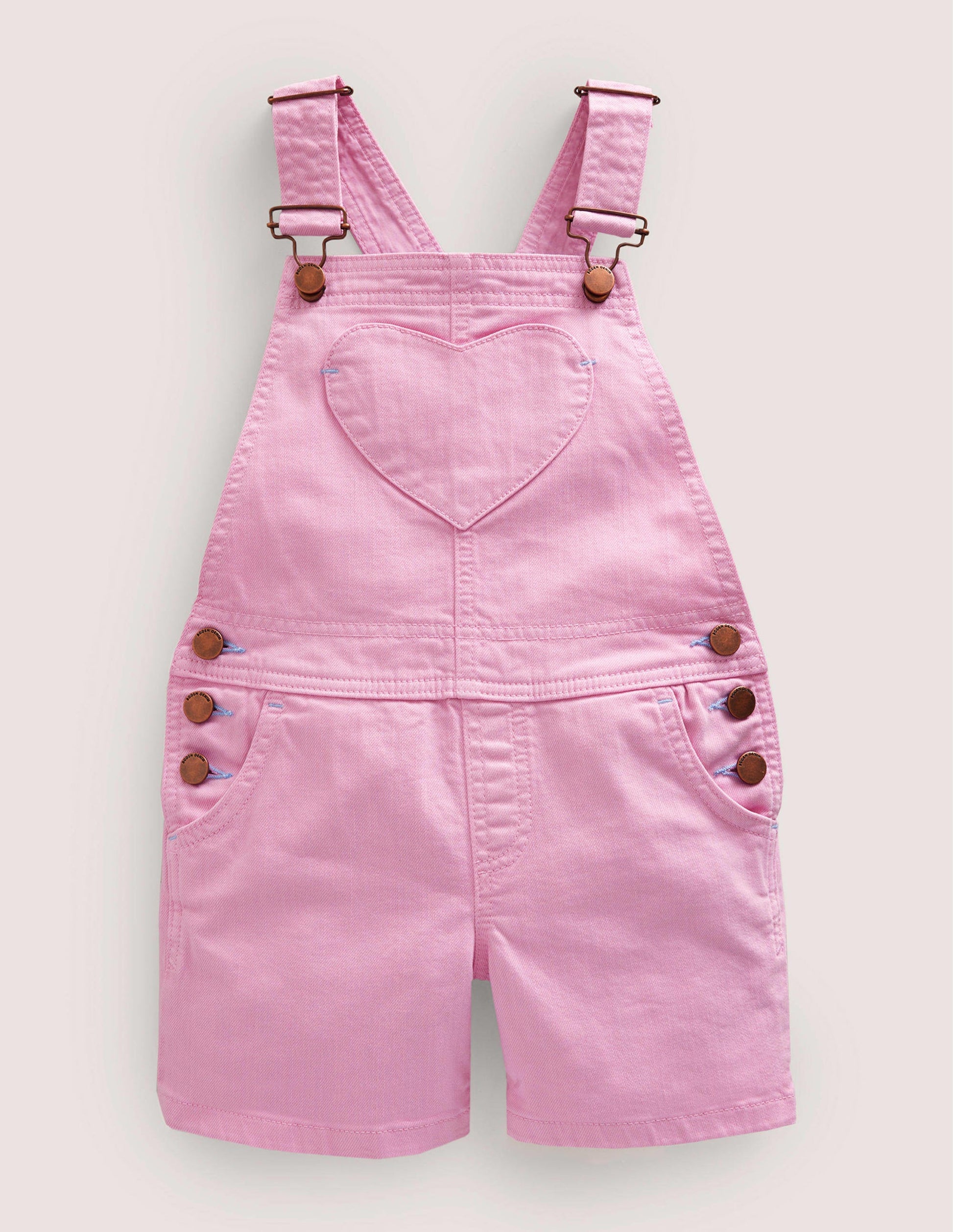 Kurze Latzhose mit Herztaschen-Fliederrosa-1