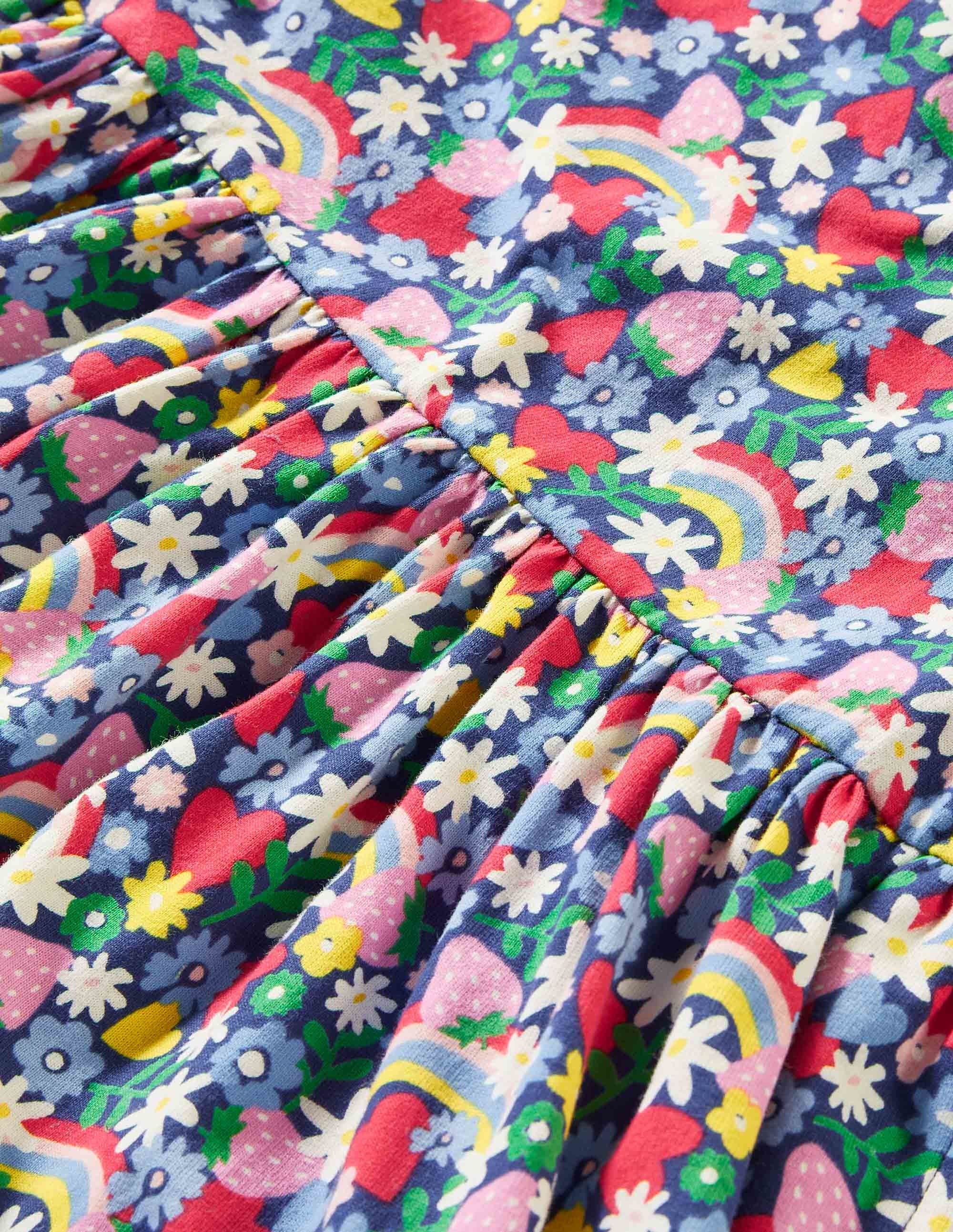 Kleid mit Puffärmeln-Bunt, Regenbogenfarben - Image 3