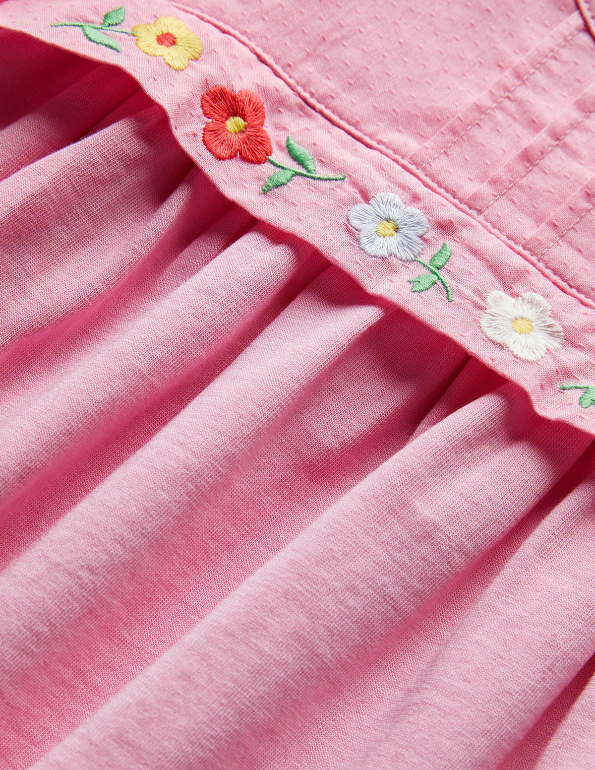 Jerseykleid mit bestickter Passe-Fliederrosa/Rosa, Chiffon - Image 3