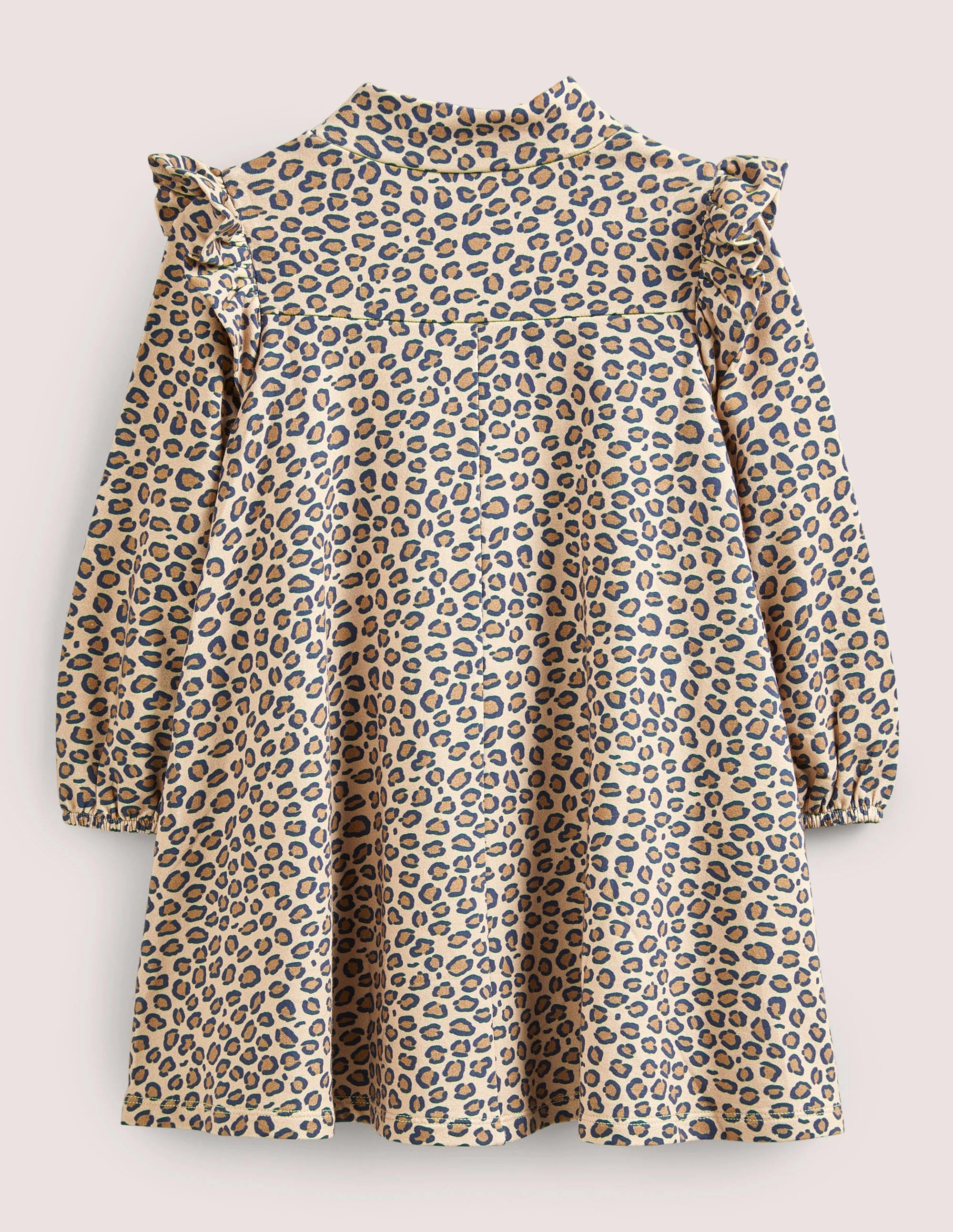 Roll Neck Midi Dress-Leopard - Image 2