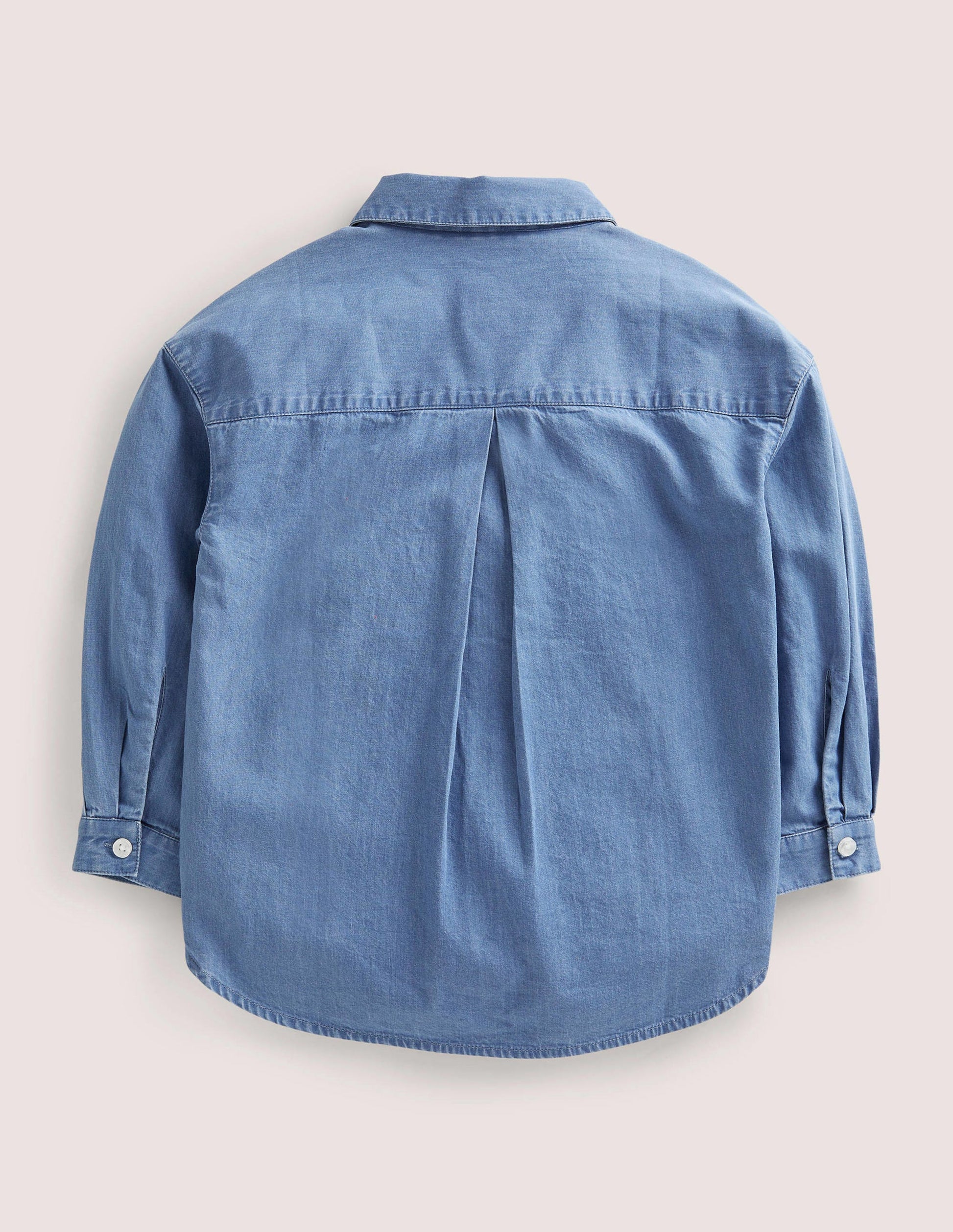 Lässiges Hemd-Mittleres Vintageblau, Denim-2