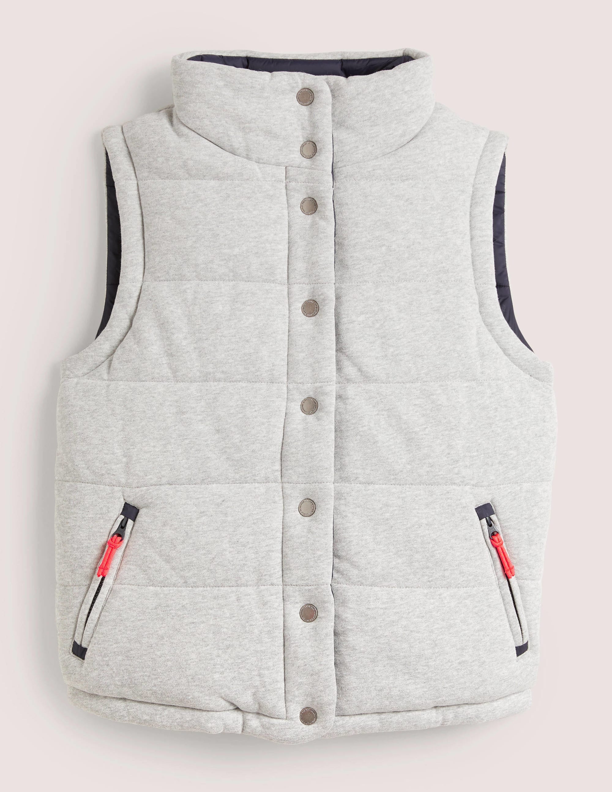 Reversible Gilet-Grey Marl with Navy - Image 7
