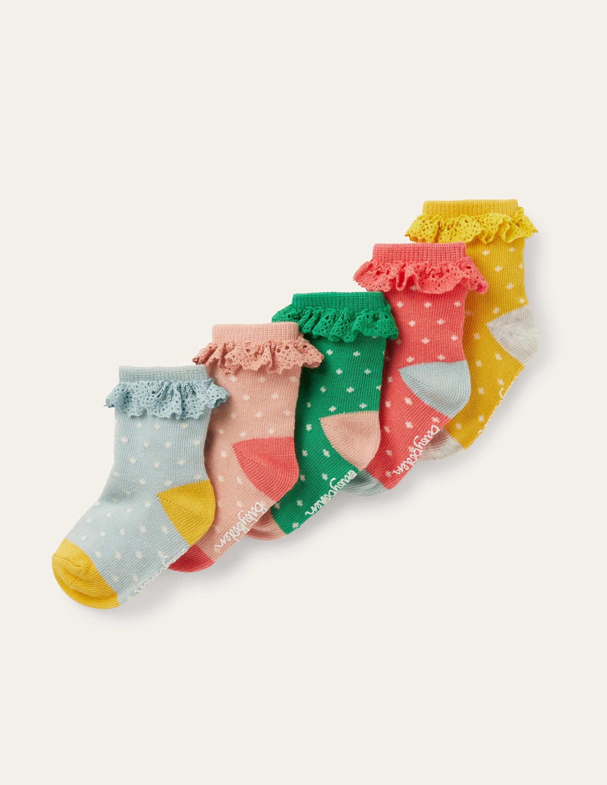 Rüschensocken im 5er-Pack-Bunt - Image 1