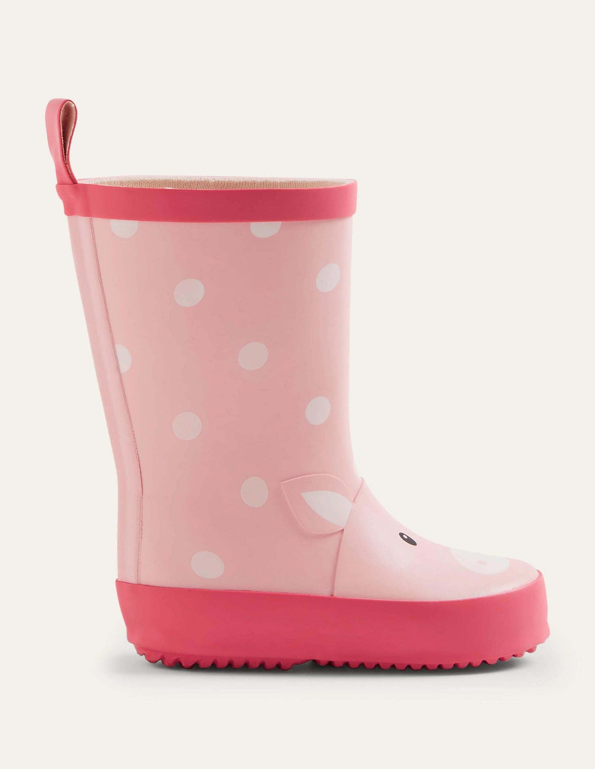 Gummistiefel (B.Mädchen)-Delfinrosa, Schweinchen-1
