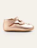 Chaussures en cuir pour bébé (B. Filles)-Lapin or rose
