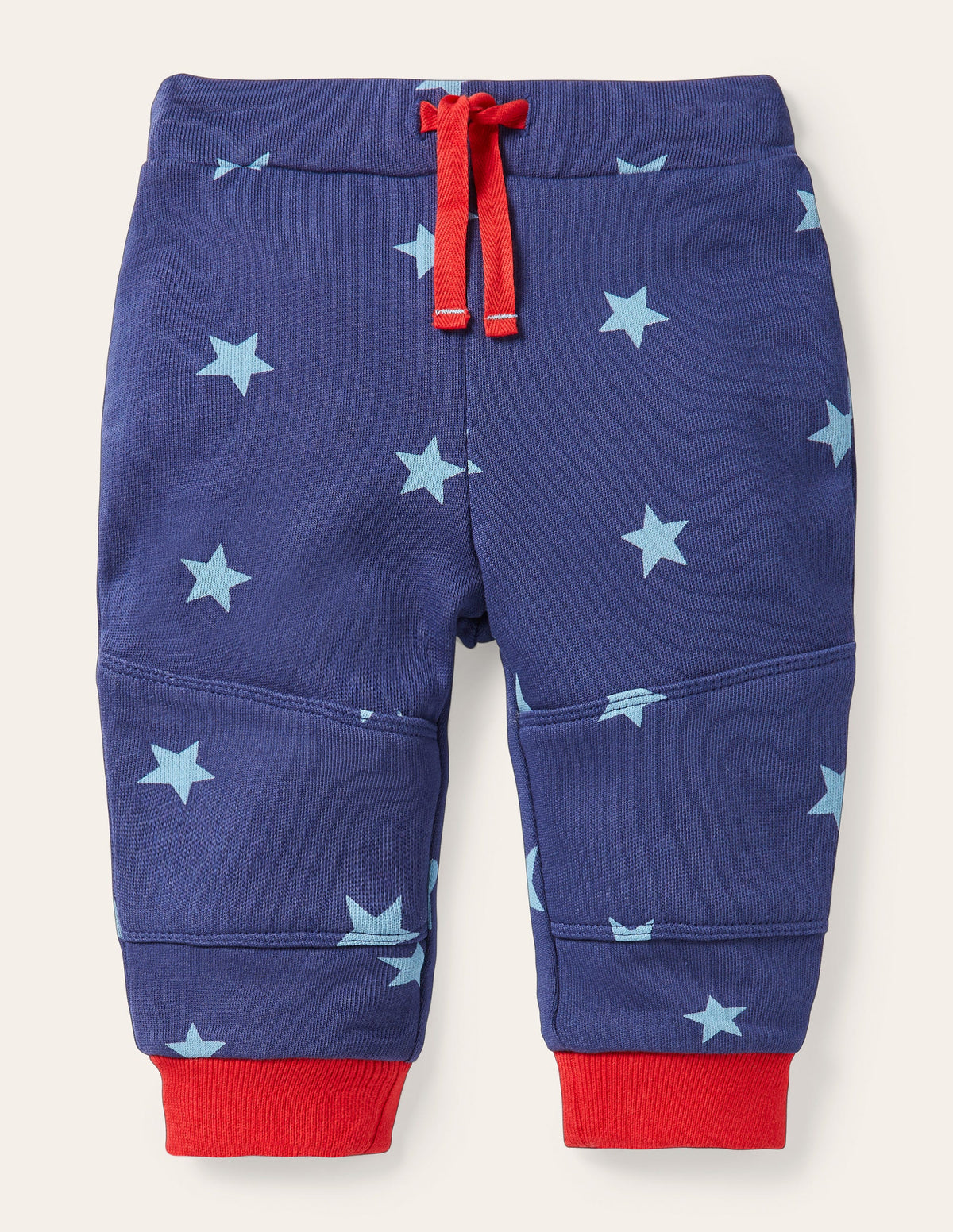 Jerseyhose mit verstärkter Kniepartie-Segelblau/Eisblau, Sterne-1