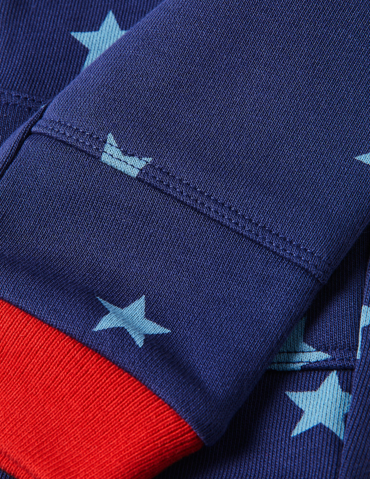 Jerseyhose mit verstärkter Kniepartie-Segelblau/Eisblau, Sterne-3