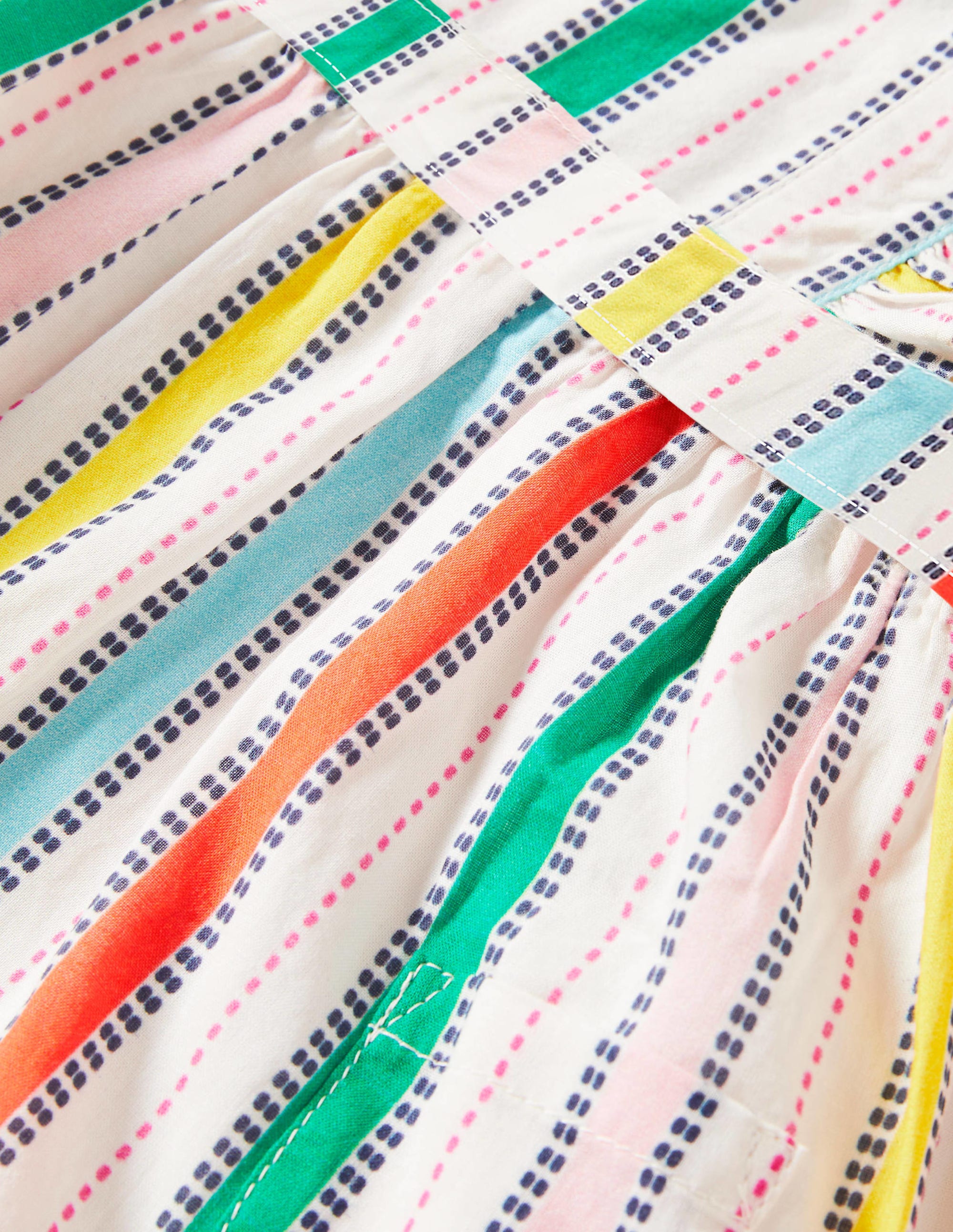 Gewebtes Schürzenkleid-Naturweiß/Bunt - Image 3