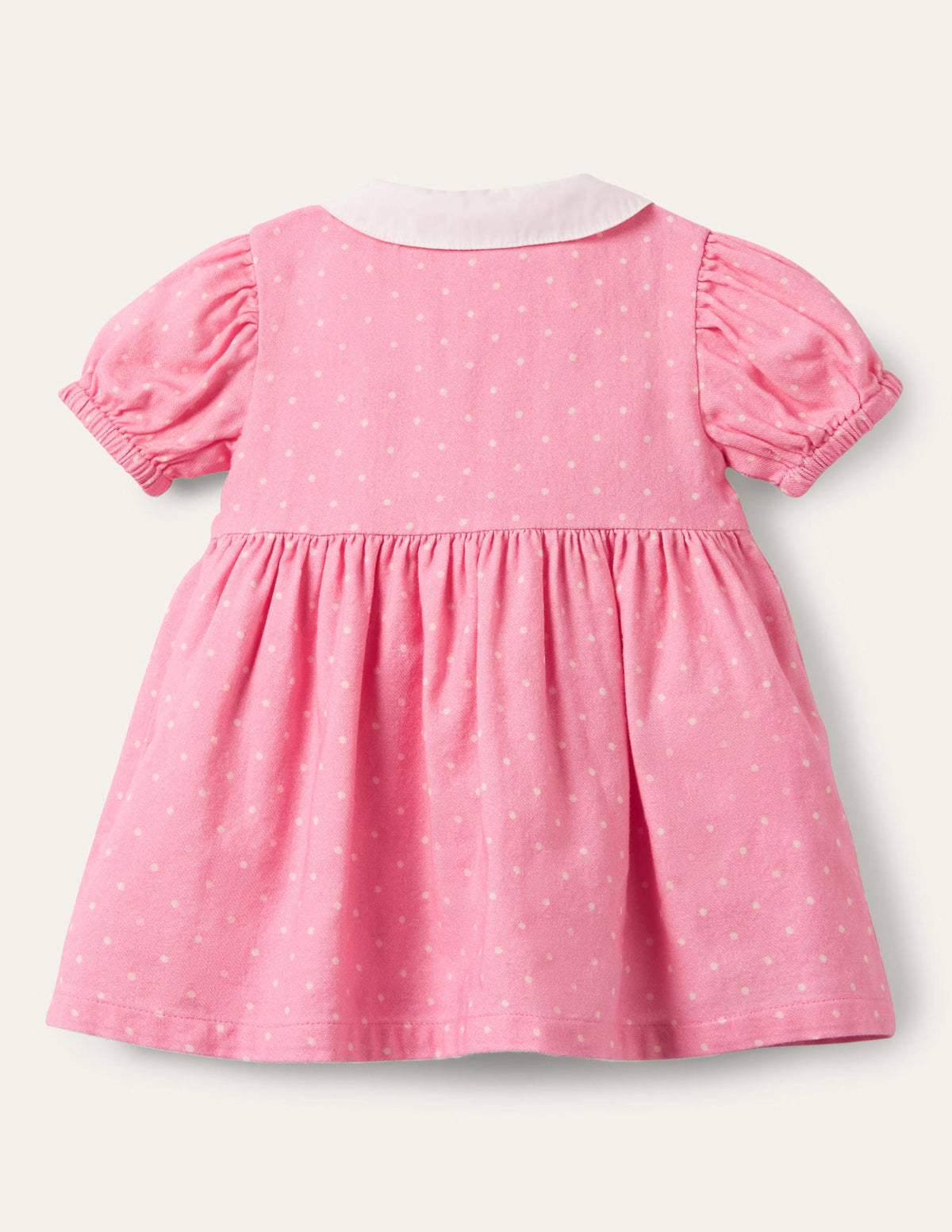 Webkleid mit Applikation-Kirschblütenrosa, Pünktchen/Tiere-2