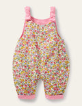 Pink Ditsy Floral Dungarees-Motif Meadow Floral ivoire