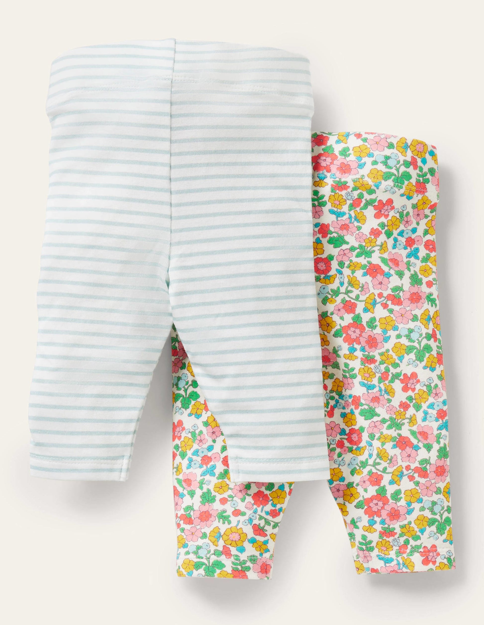 2 leggings-Lit de fleurs vintage multi-2