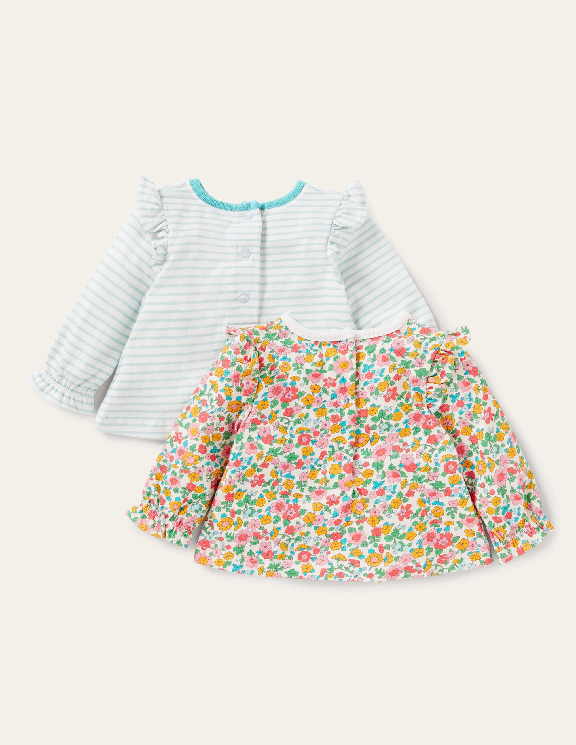 Oberteile im 2er-Pack-Bunt, Vintage-Blumenbeet - Image 2