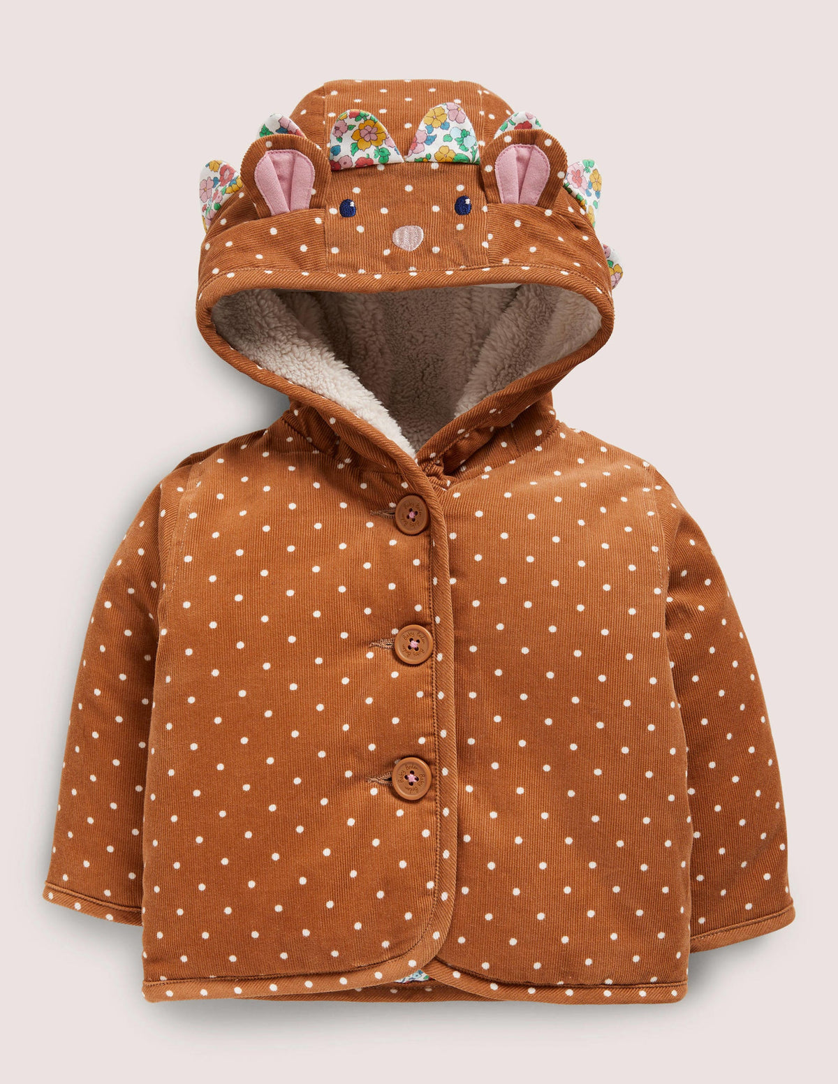 Cord-Jacke im Igeldesign-Karamellbonbonbraun, Igel-1