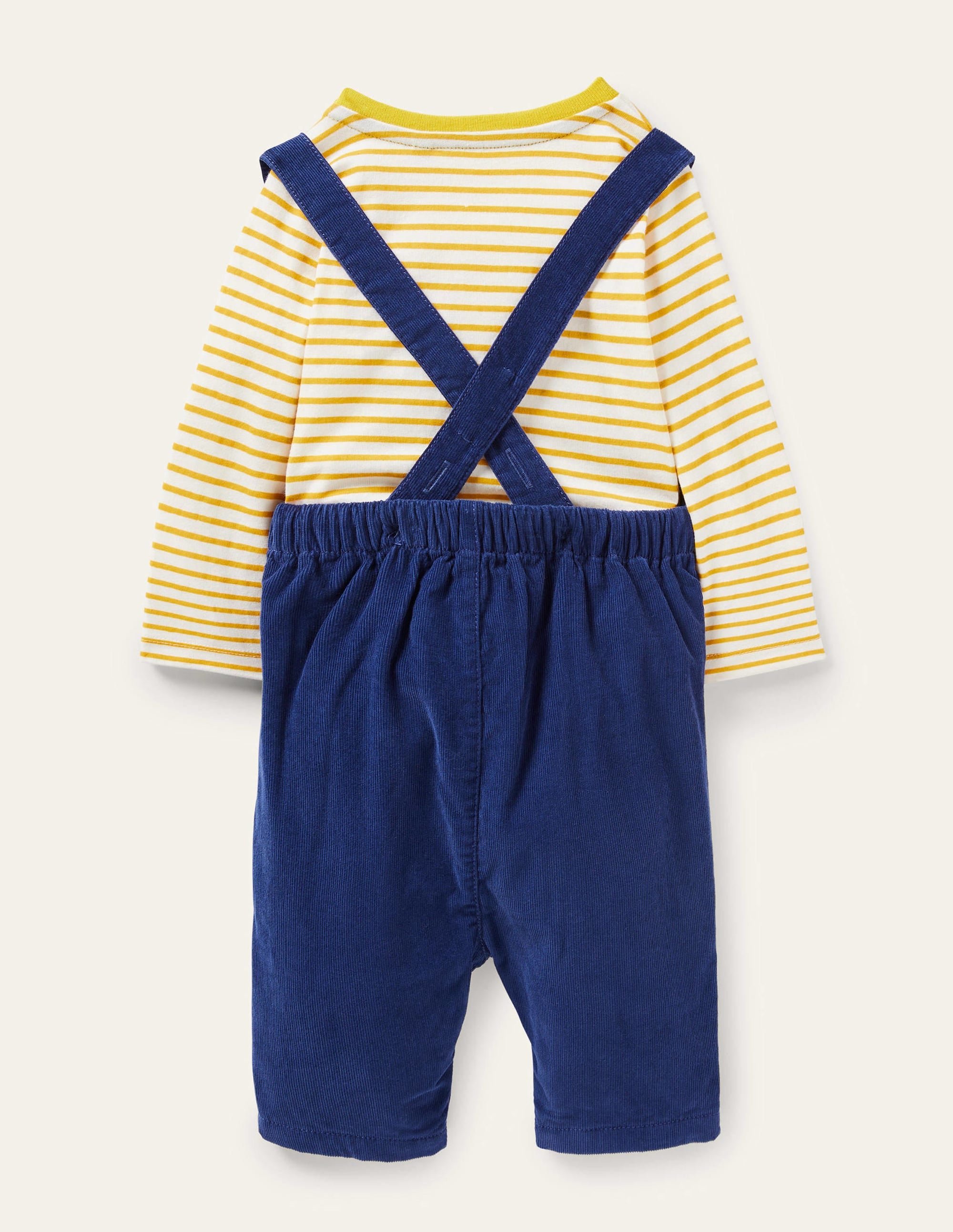 Ensemble avec salopette tissée à logo-Ferme bleu tribord - Image 3
