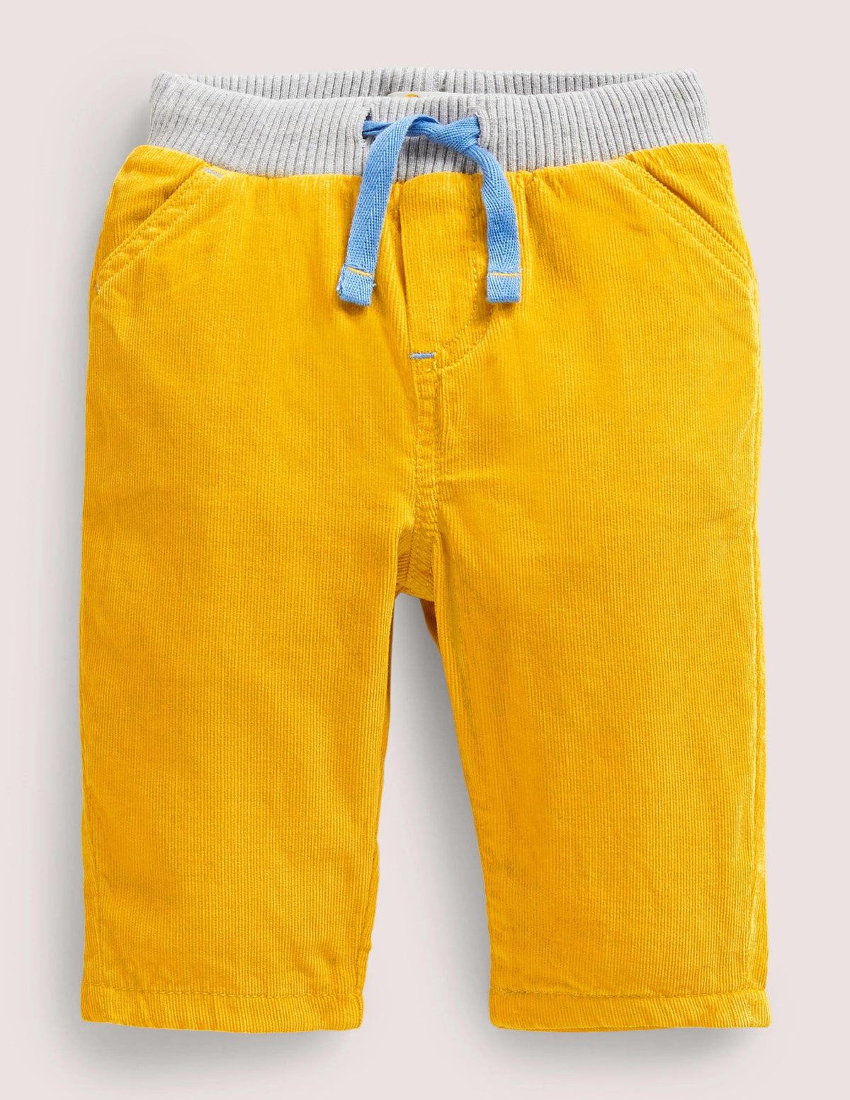 Cordhose mit Jerseyfutter-Honiggelb-1