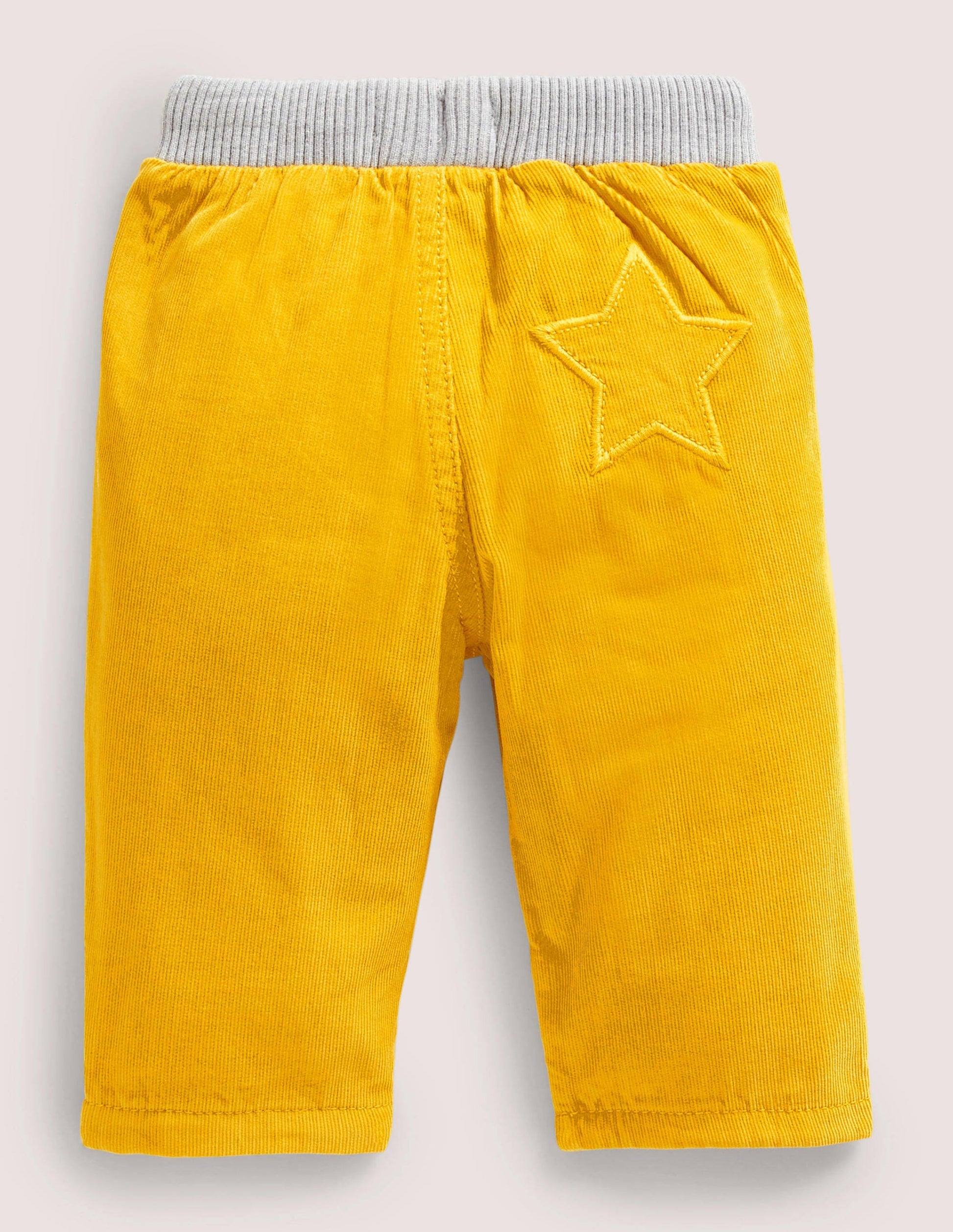 Cordhose mit Jerseyfutter-Honiggelb-2