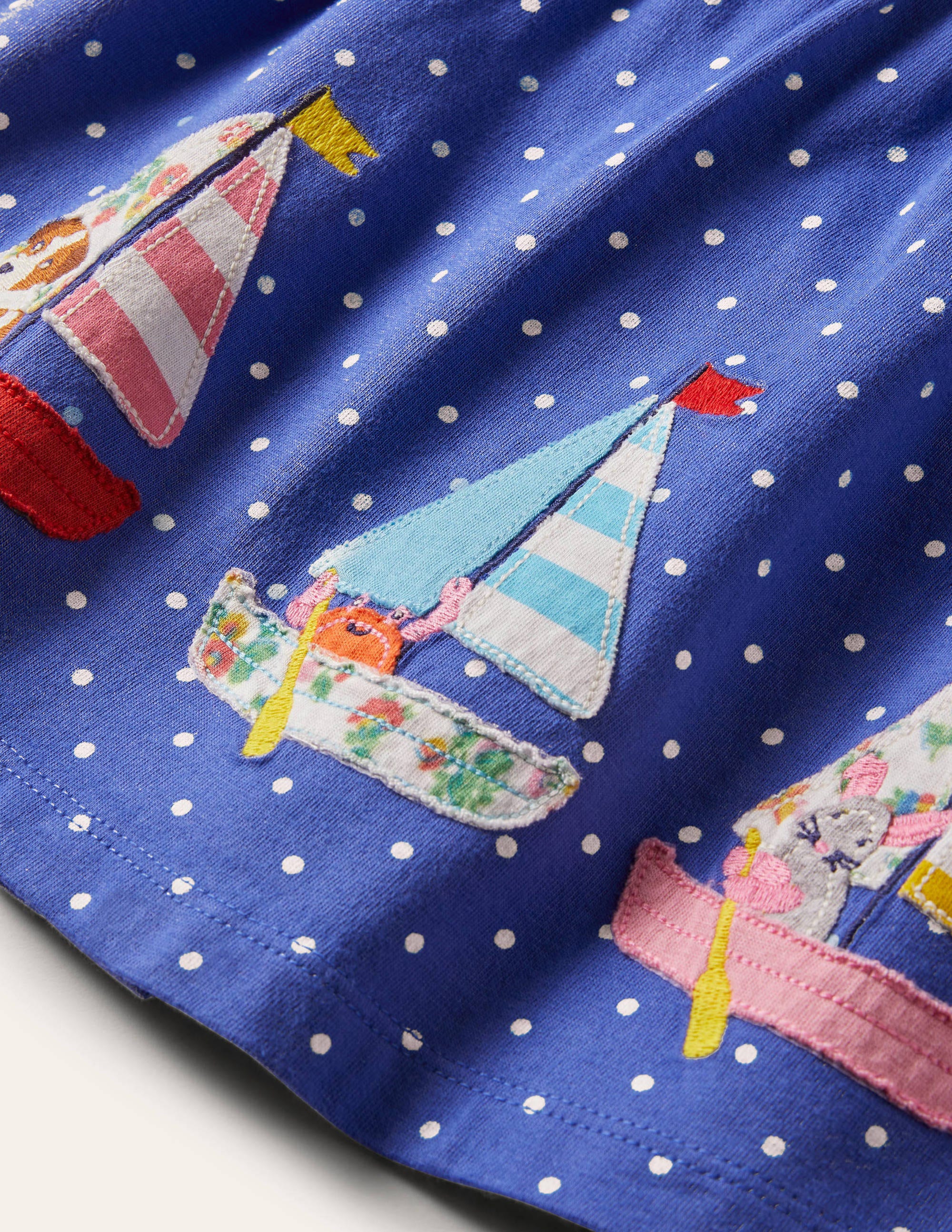 Matrosenkleid-Glockenblumenblau, Pünktchen/Boote - Image 3