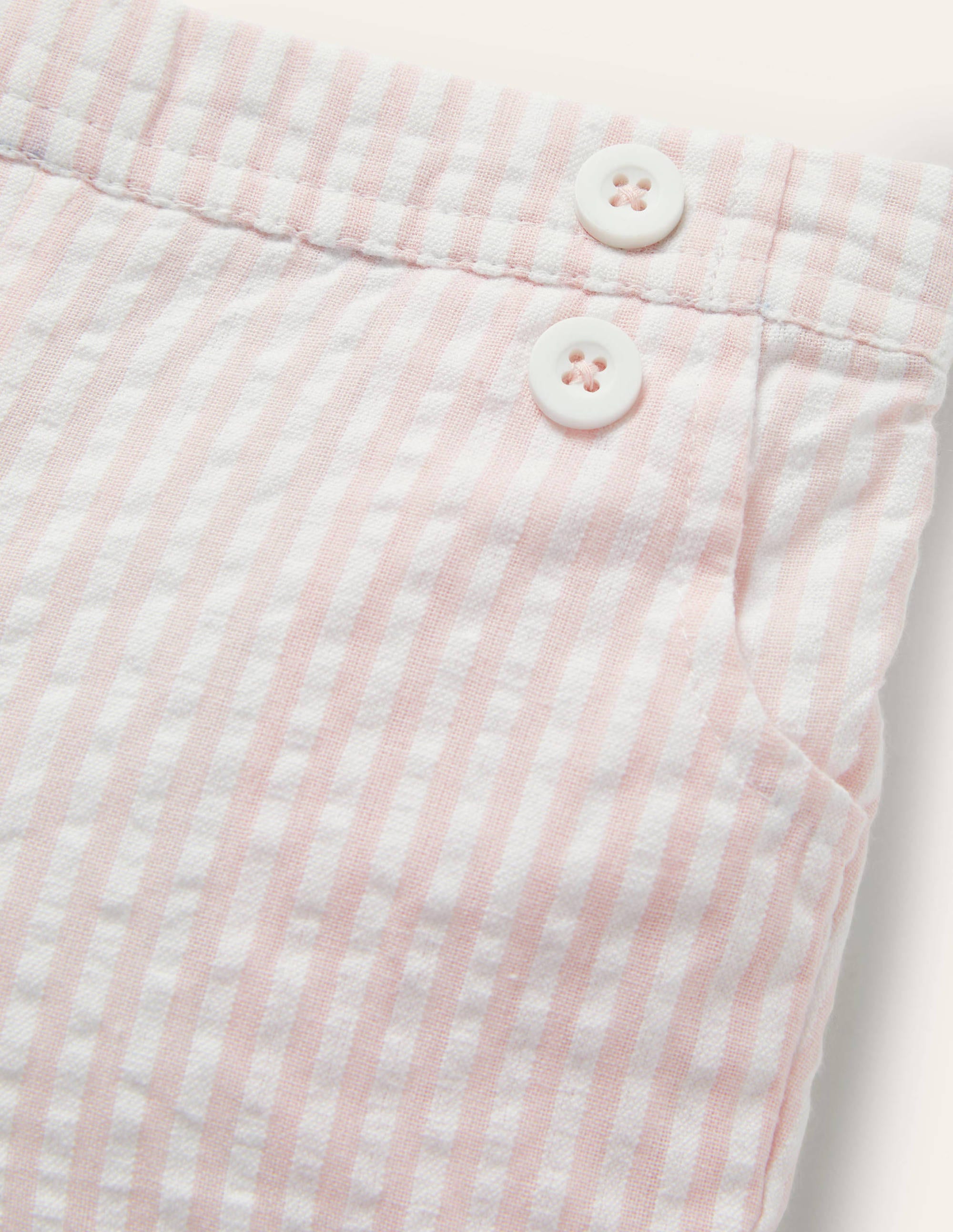Woven Bloomers-Ivory/Pink Lemonade Ticking - Image 3