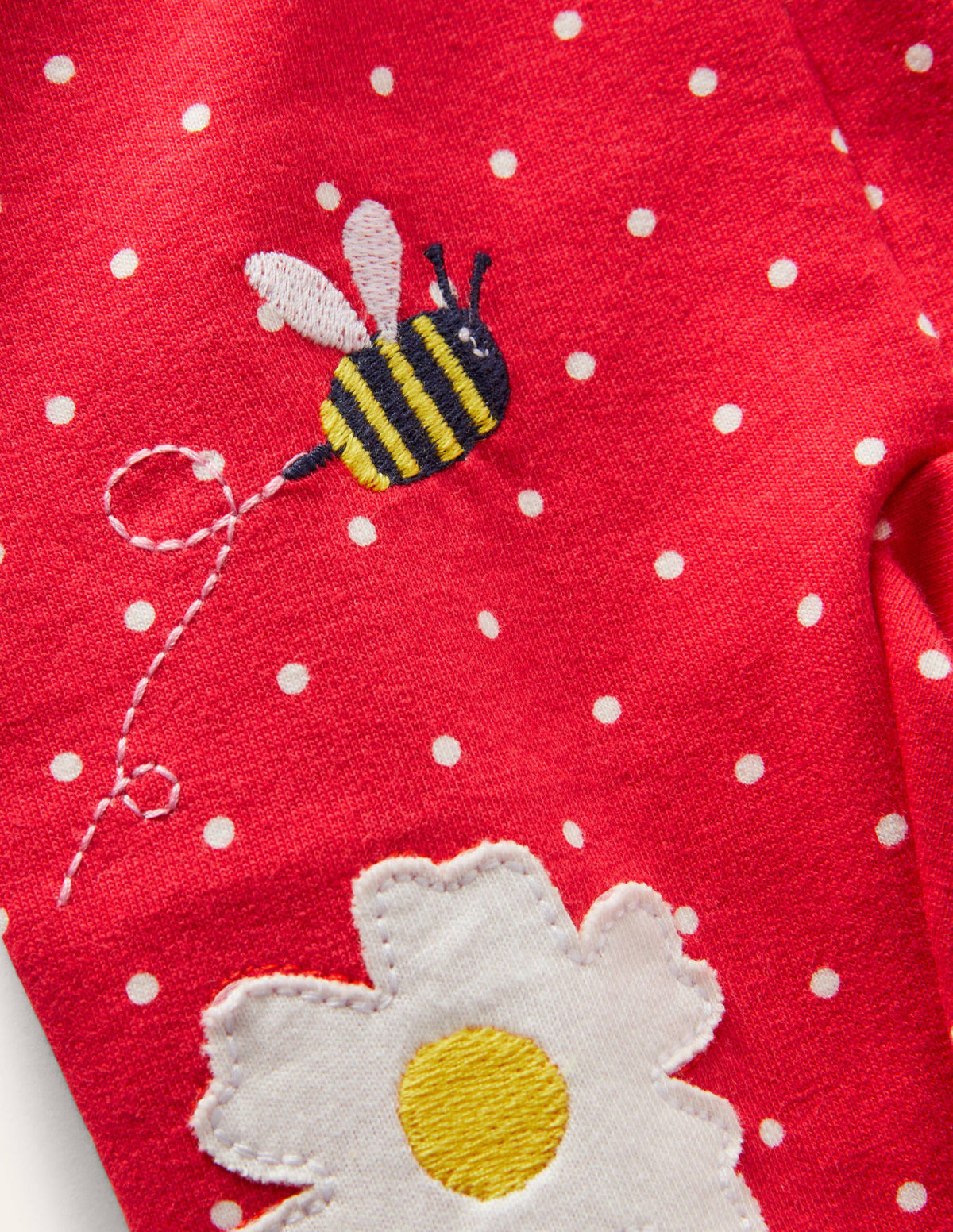 Jerseyhose mit Applikation-Erdbeerkuchen, Pünktchen-3