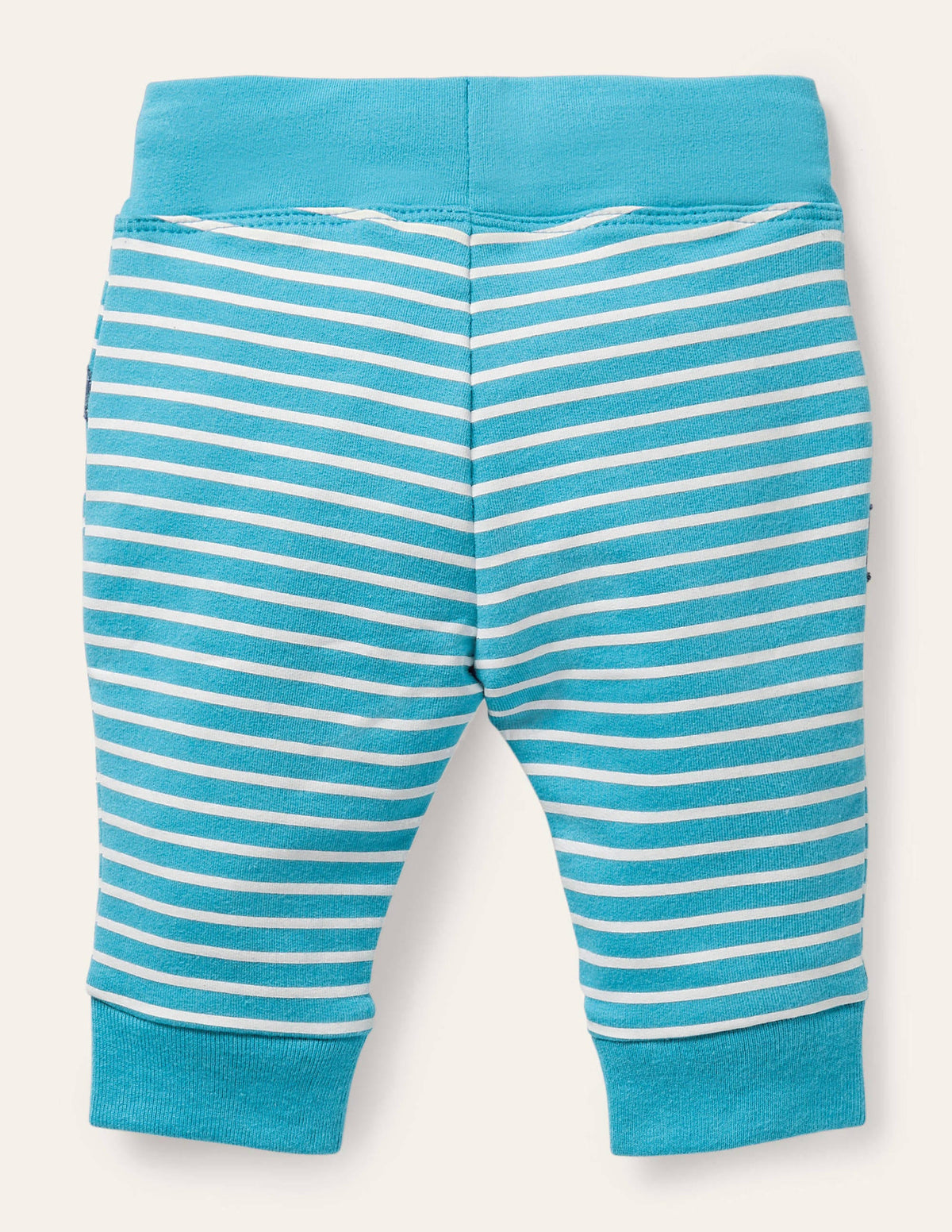Jerseyhose mit Applikation-Naturweiß/Wasserblau, Papageitaucher - Image 2