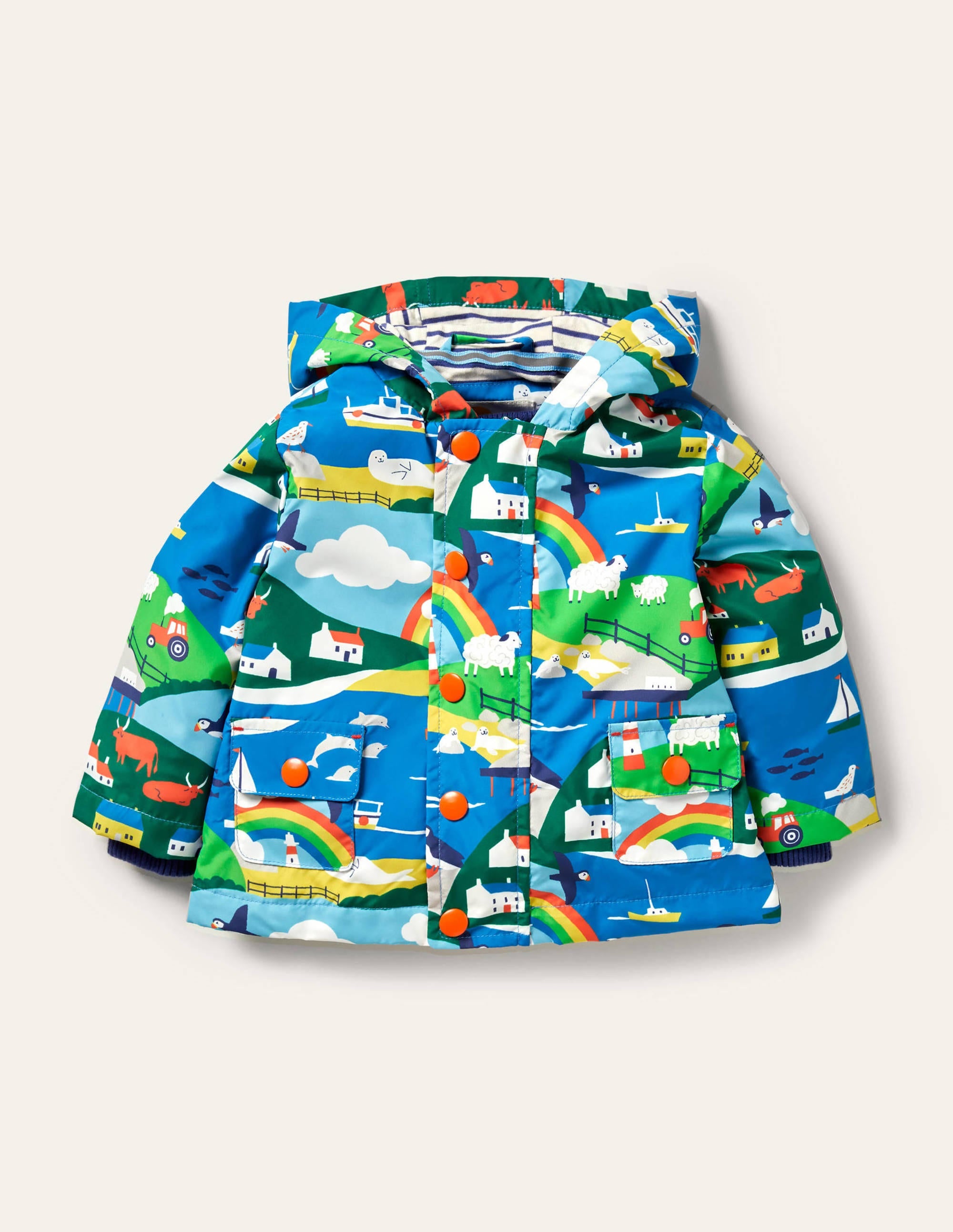 Gemusterte 3-in-1-Jacke-Bunt, Küstenszene - Image 1