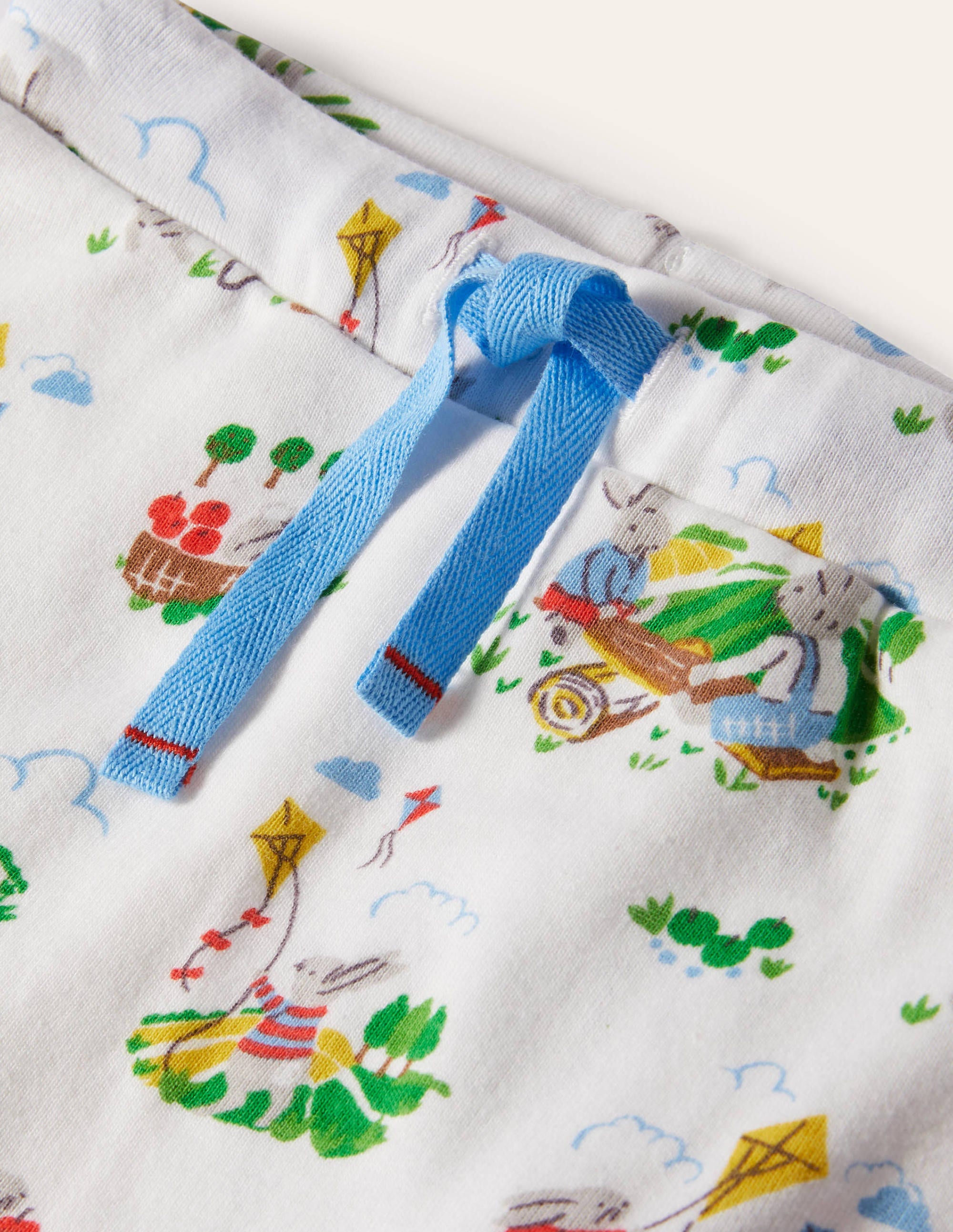Pantalon bio GOTS pour nouveau-né-Lapin rêveur ivoire - Image 3