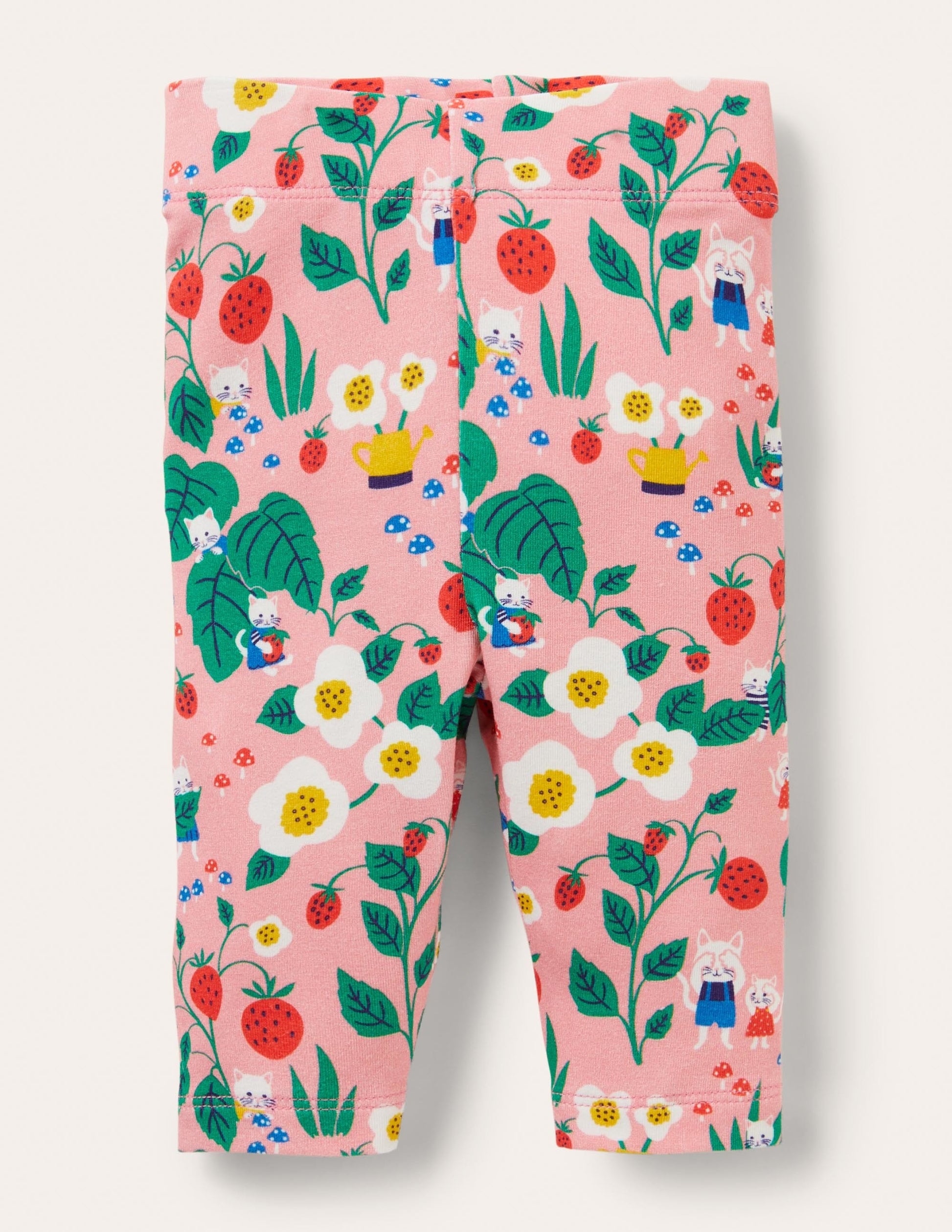 Baby-Leggings-Hellrosa, Erdbeermuster-1