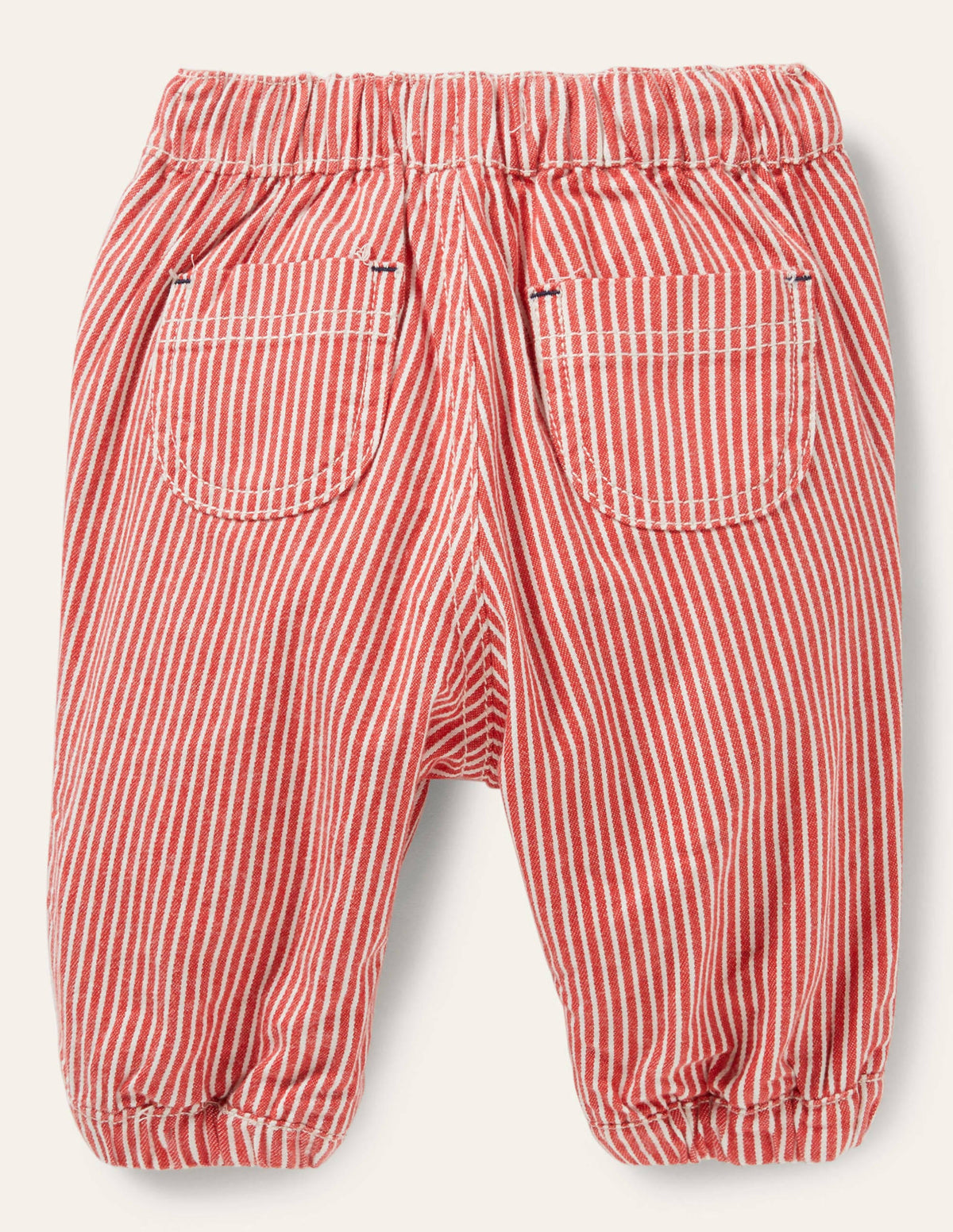 Pantalon rayé-Coutil ivoire/tarte aux fraises-2