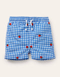 Short de bain-Vichy bleu élisabéthain