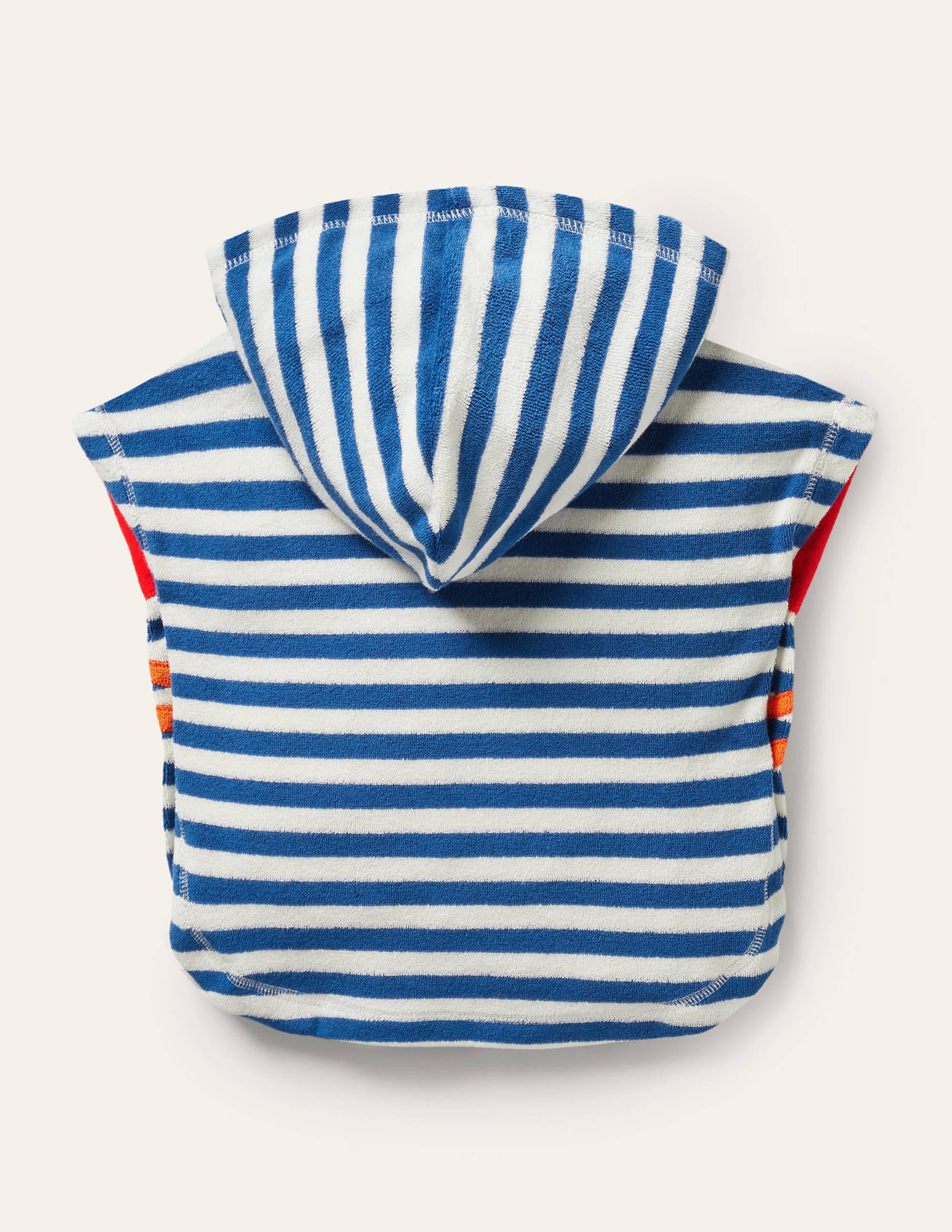 Frottee-Kapuzenponcho mit Krabbenmotiv-Marokkoblau/Naturweiß, Krabbe - Image 2