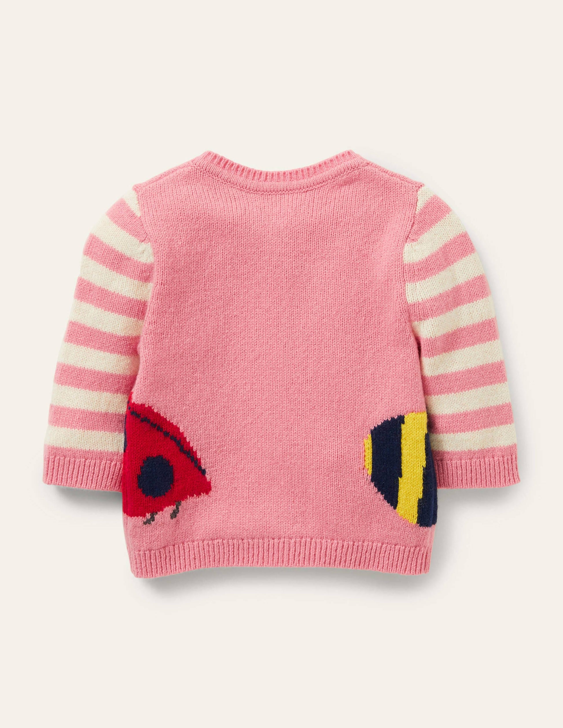 Gilet brodé fun-Limonade rose, coccinelle-2