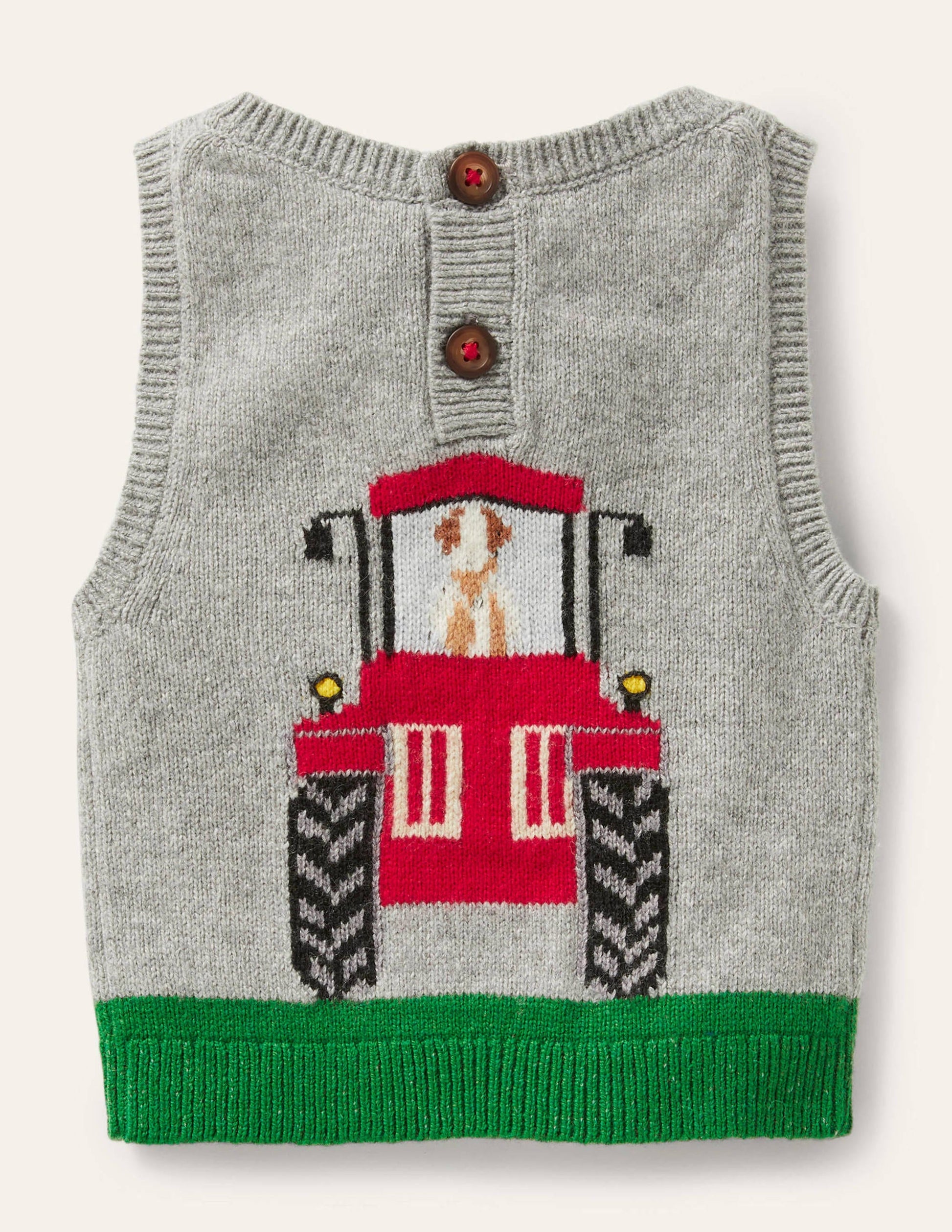 Tractor Knitted Tank Top-Grey Marl Tractor-2