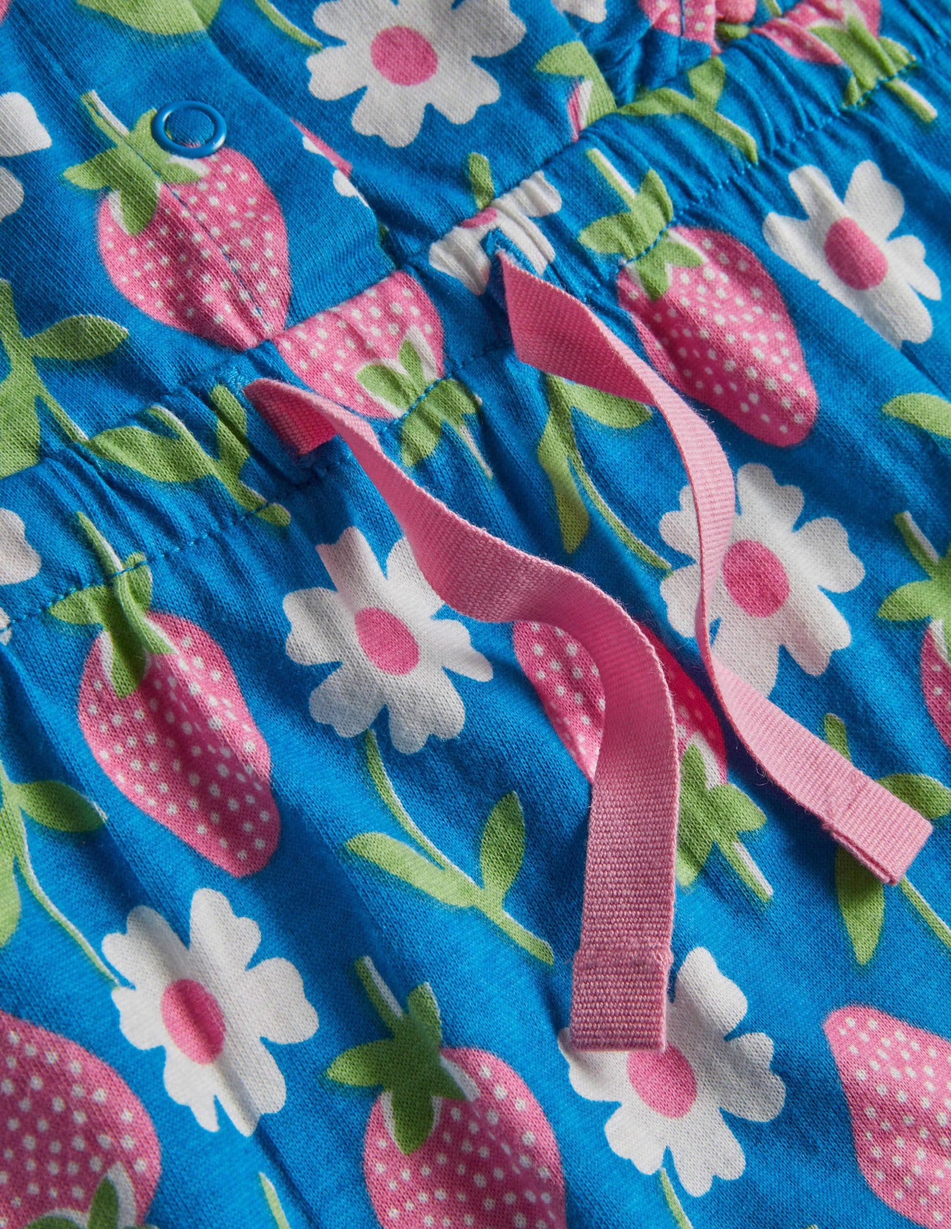 Jersey-Einteiler mit Rüschen-Leuchtendes Marineblau Erdbeere-3