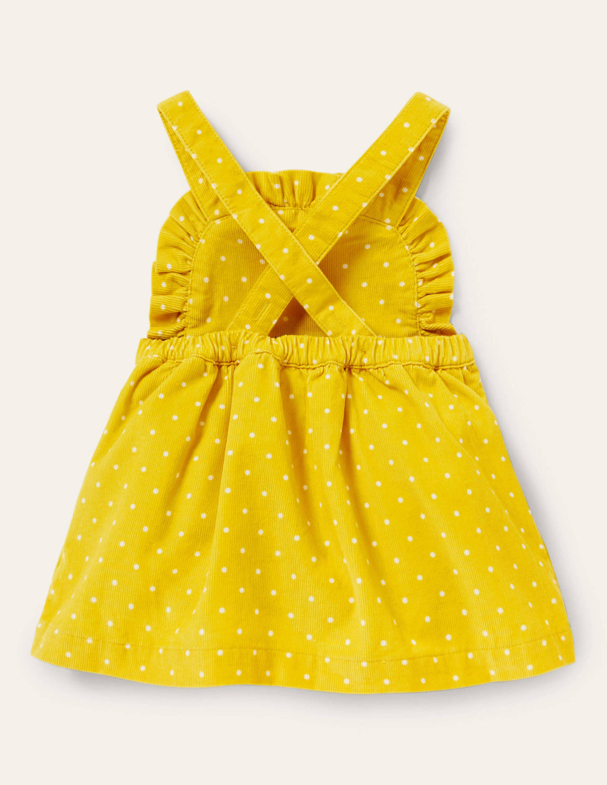 Schürzenkleid mit lustigen Applikationsaufnähern-Maisgelb, Pünktchen/Häschen - Image 2